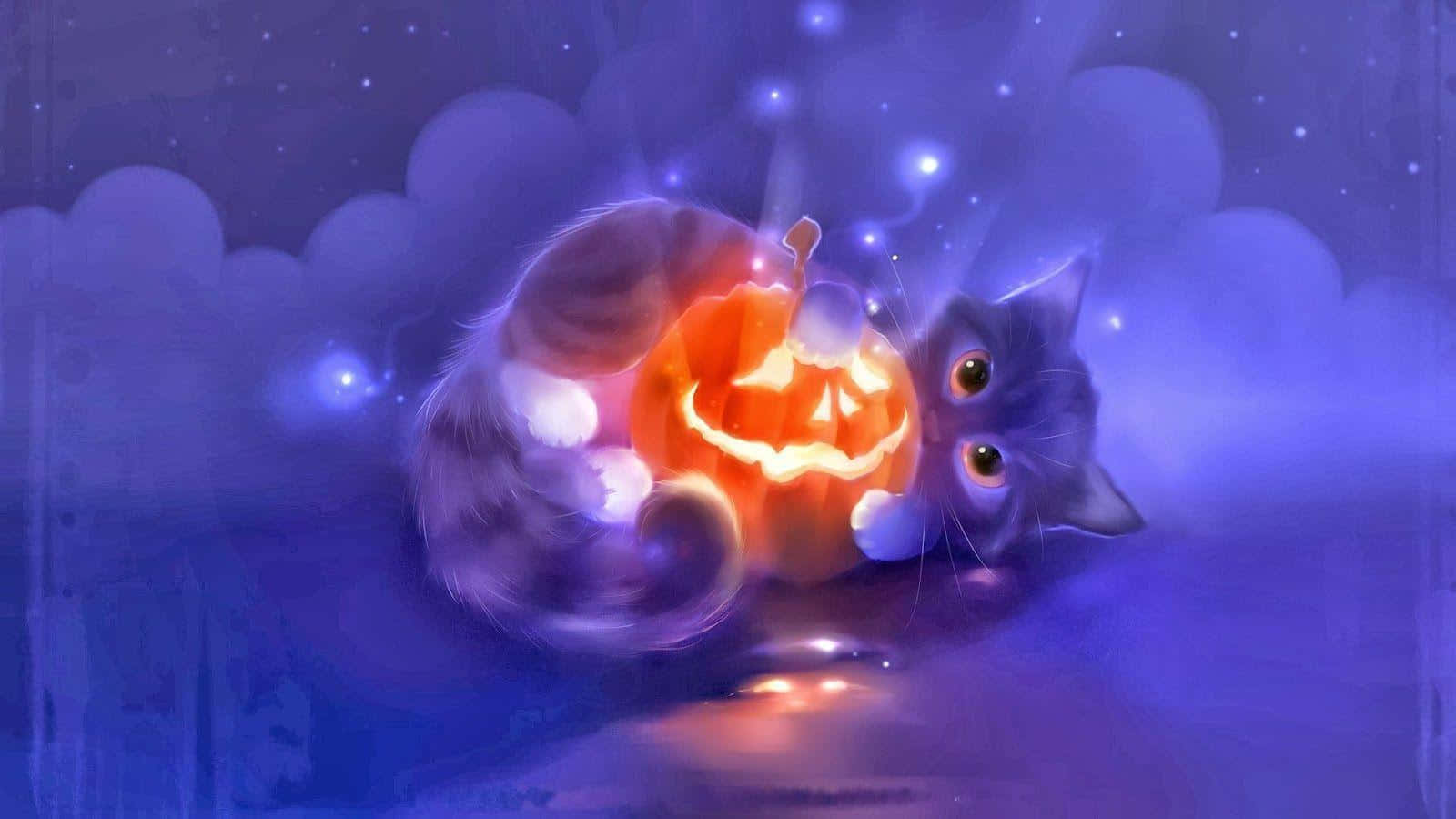 Sød Kawaii Anime Kat Wallpapers