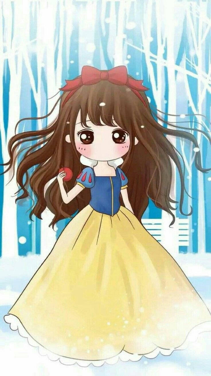 Sød Kawaii Snehvid Pige Wallpapers