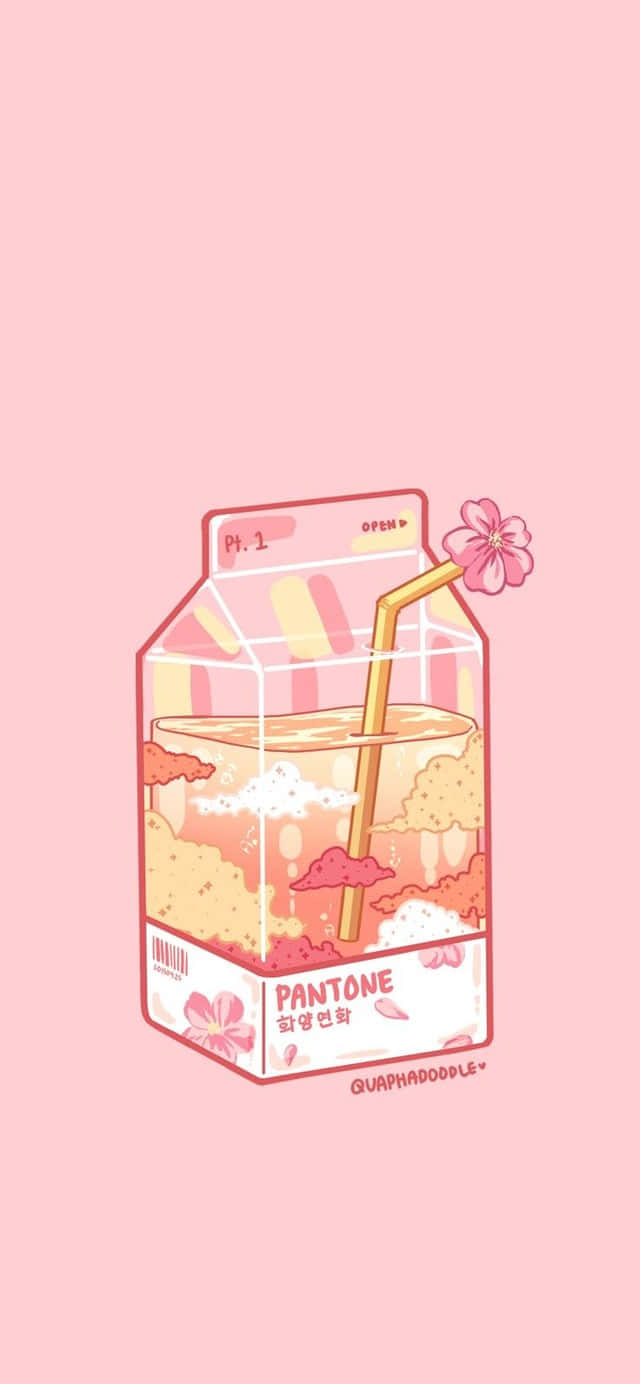 Sød Kawaii æstetisk juicekarton Wallpapers