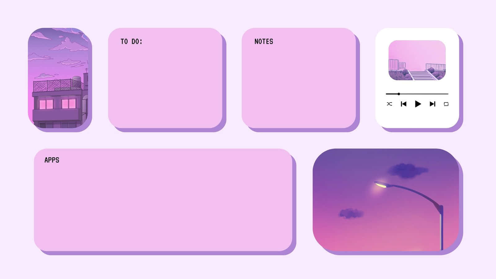 Sød lilla mappeorganisering til skrivebordet Wallpapers