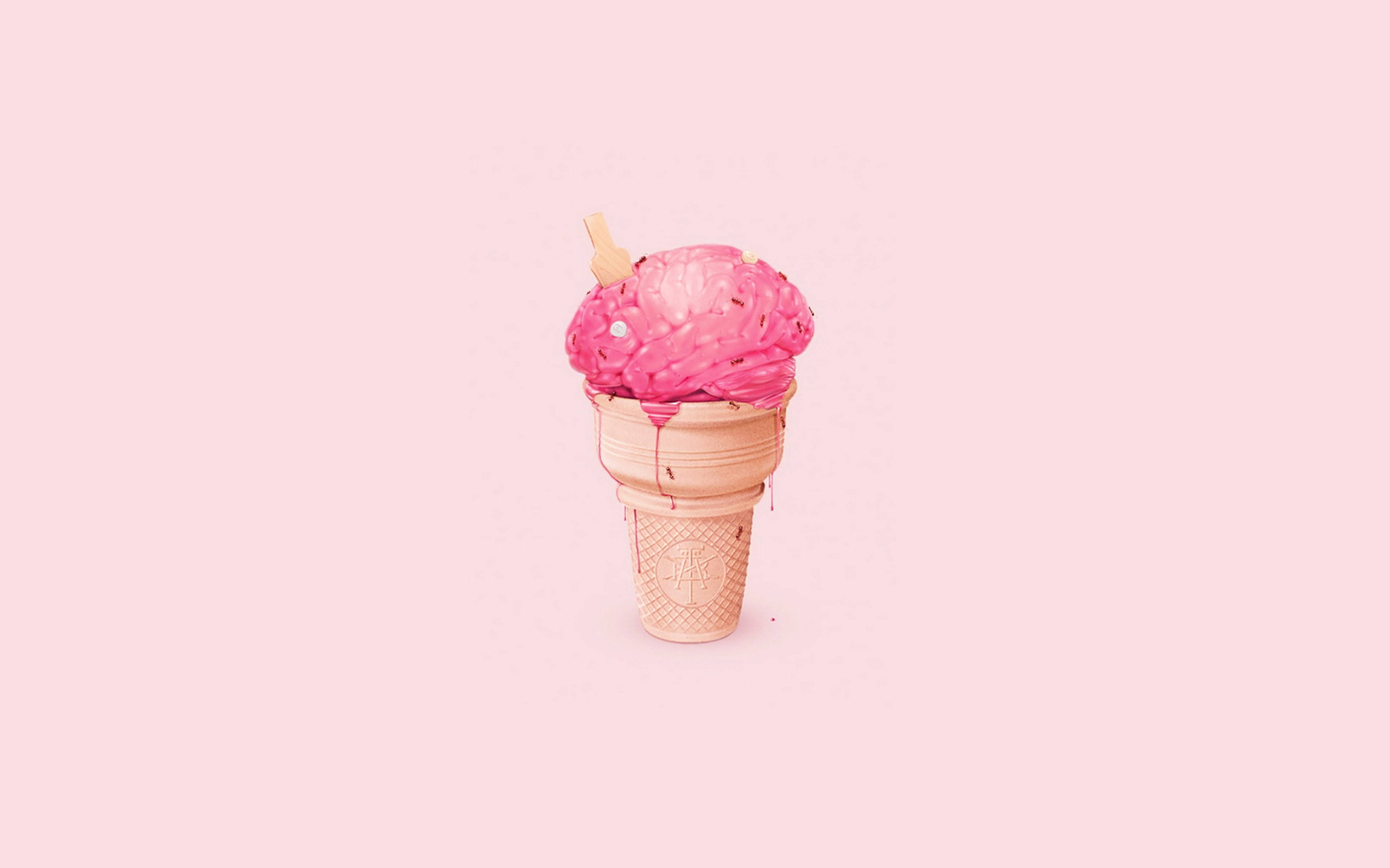 Sød lyserød hjerneis Wallpapers