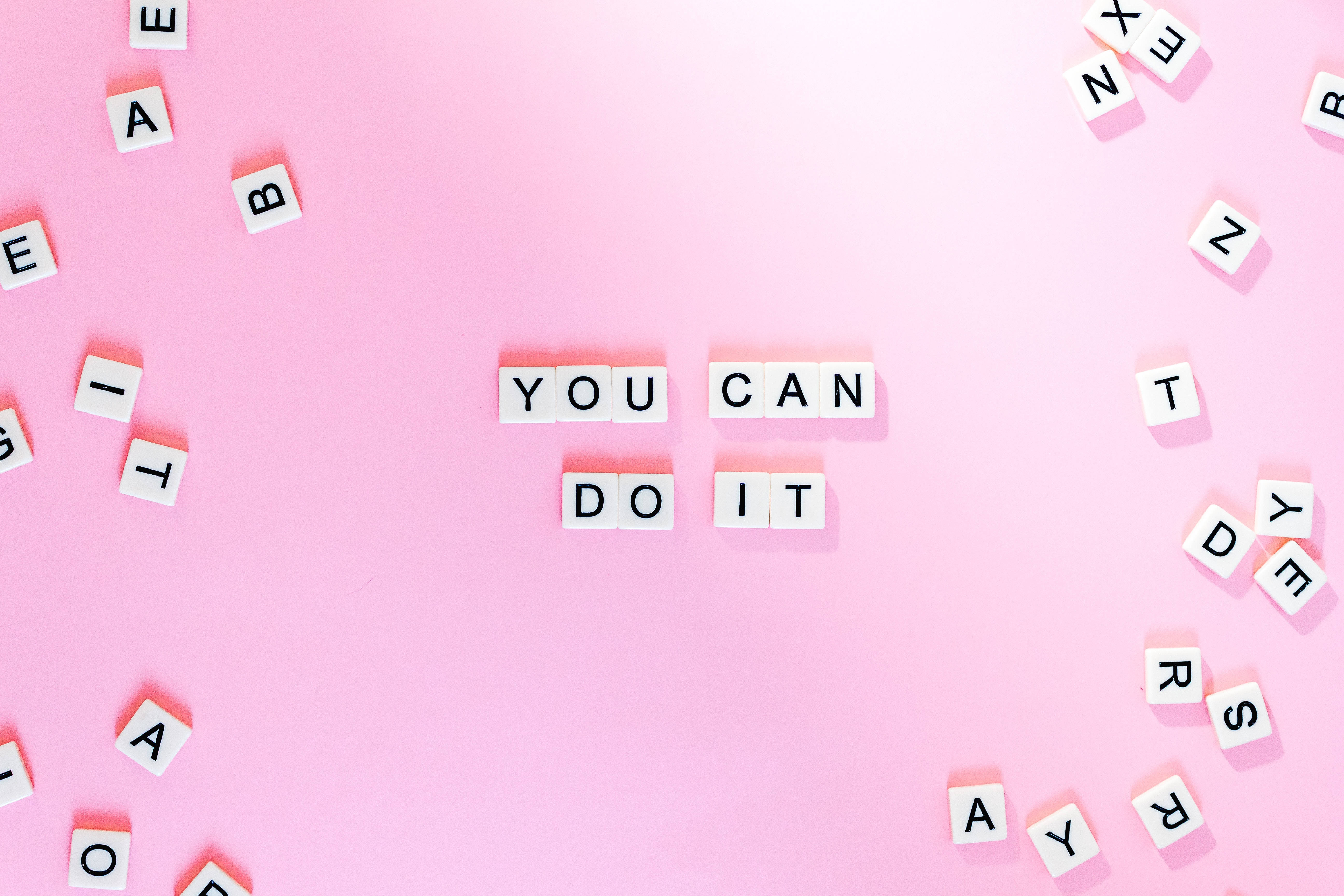Sød lyserød inspirerende citat Wallpapers