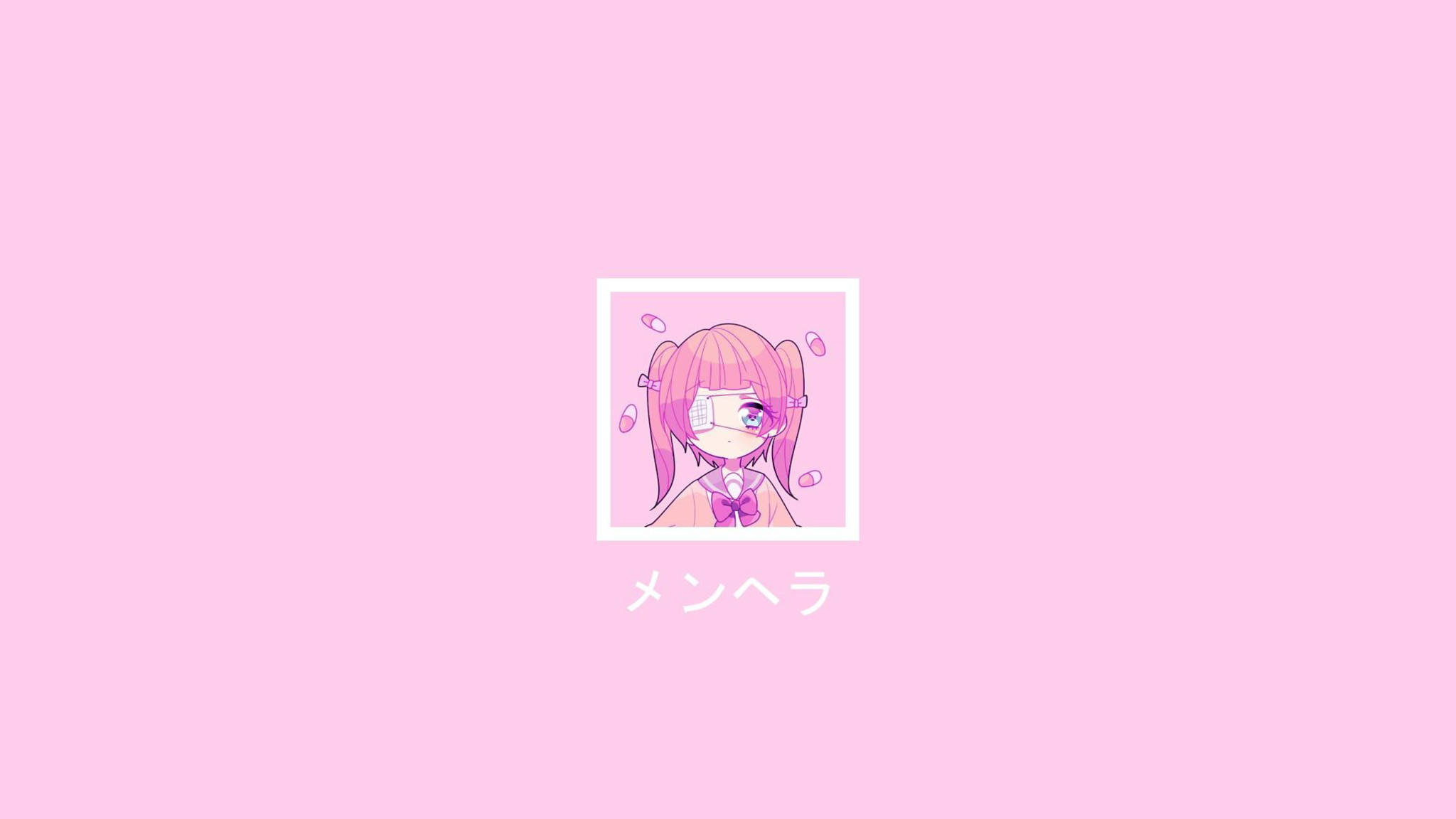 Sød Menhera Pink Anime Æstetik Wallpapers