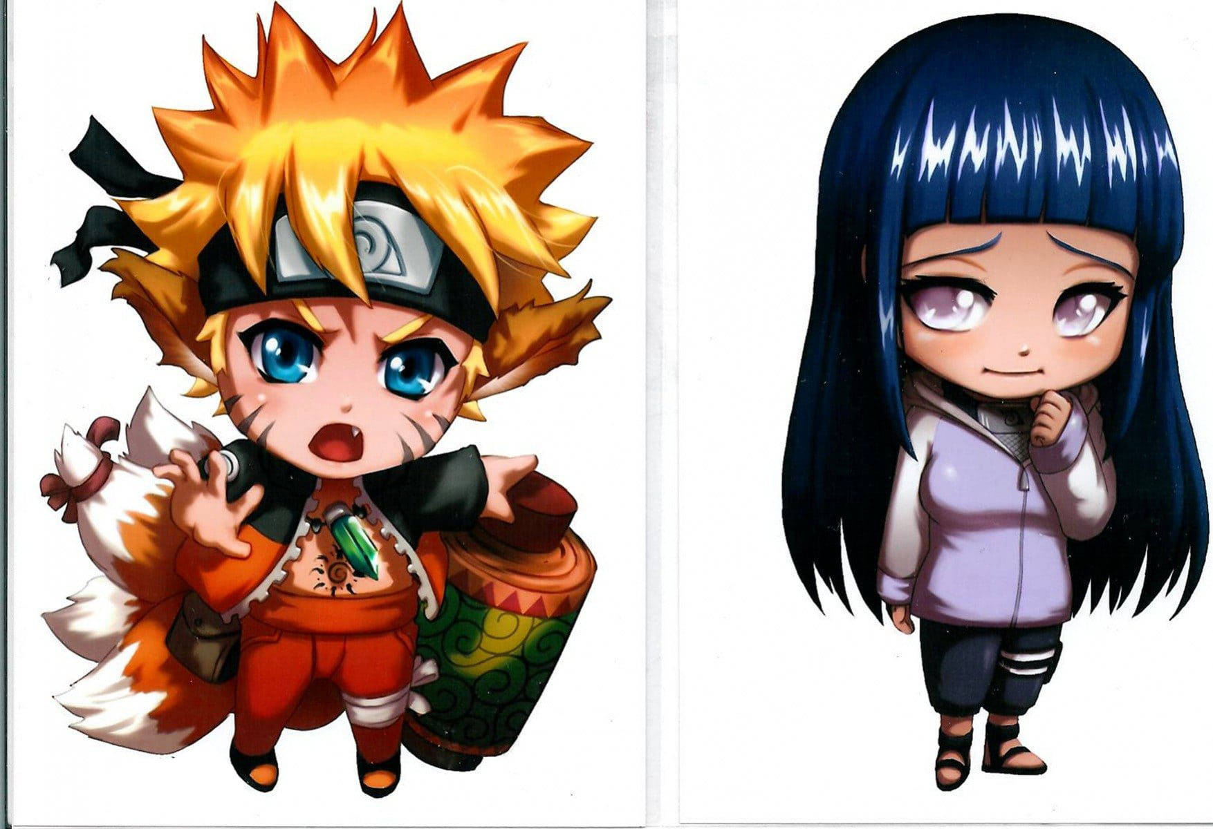 Sød Naruto og Hinata digital kunst Wallpapers