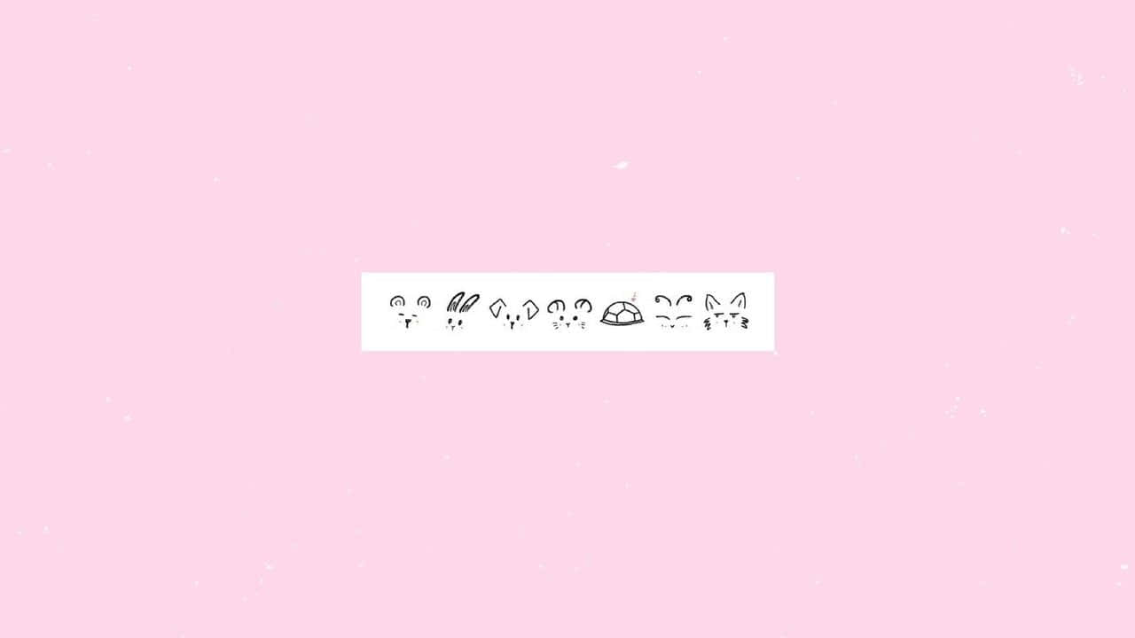 Sød og Yndig Pink Kawaii Baggrund Wallpapers