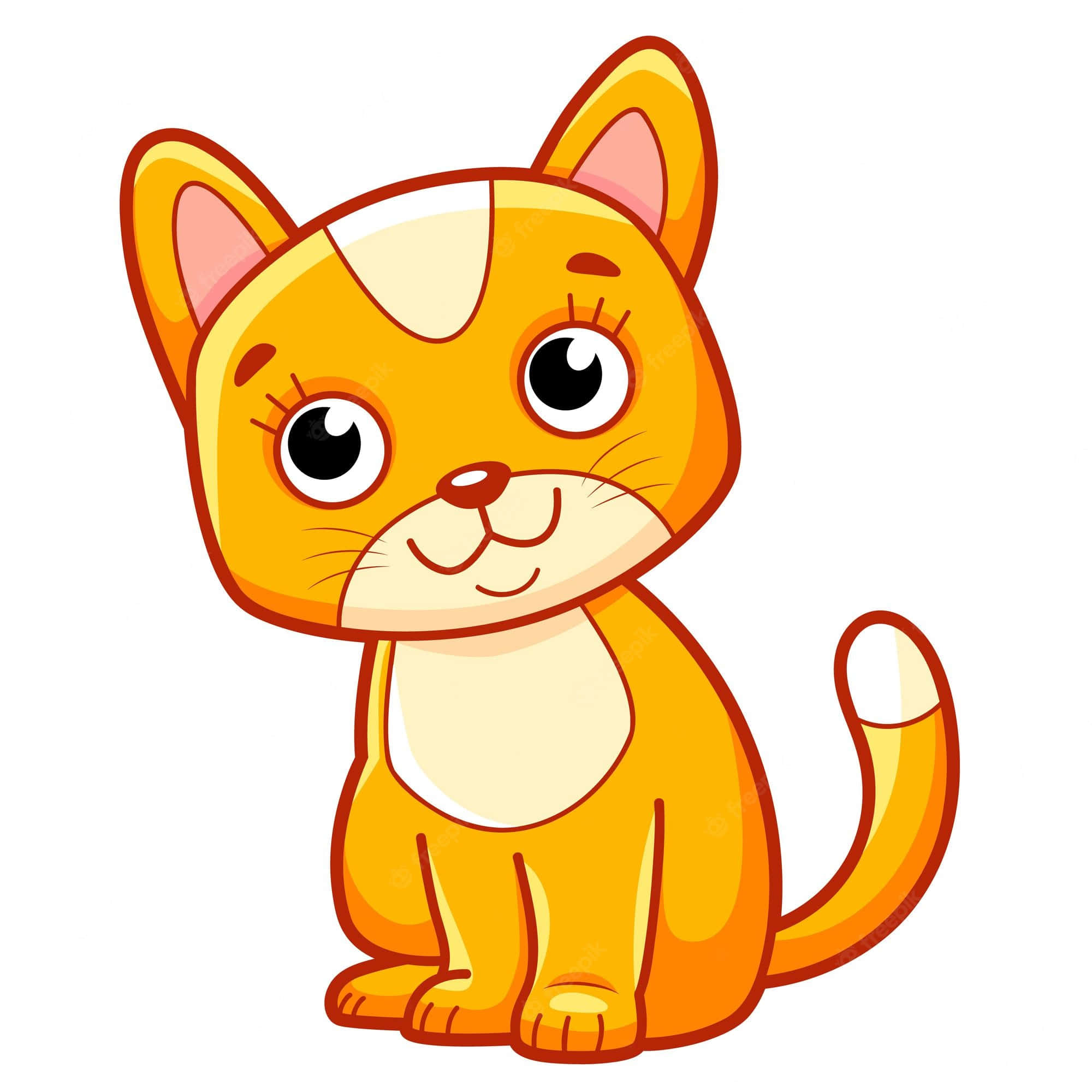 sød orange kat vektor Wallpapers