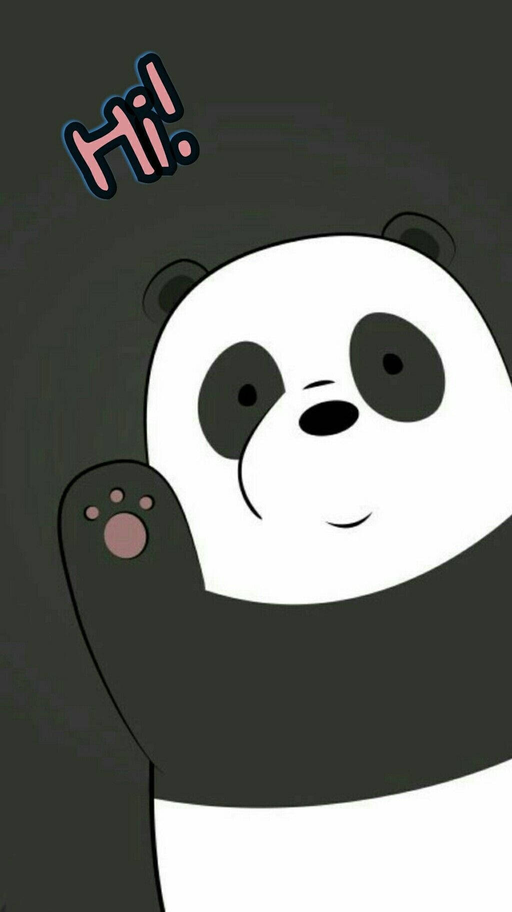 Sød Panda fra We Bare Bears vinker hej Wallpapers