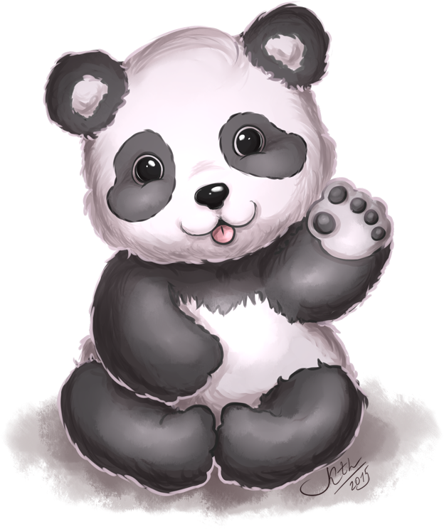Sød panda illustration Wallpapers