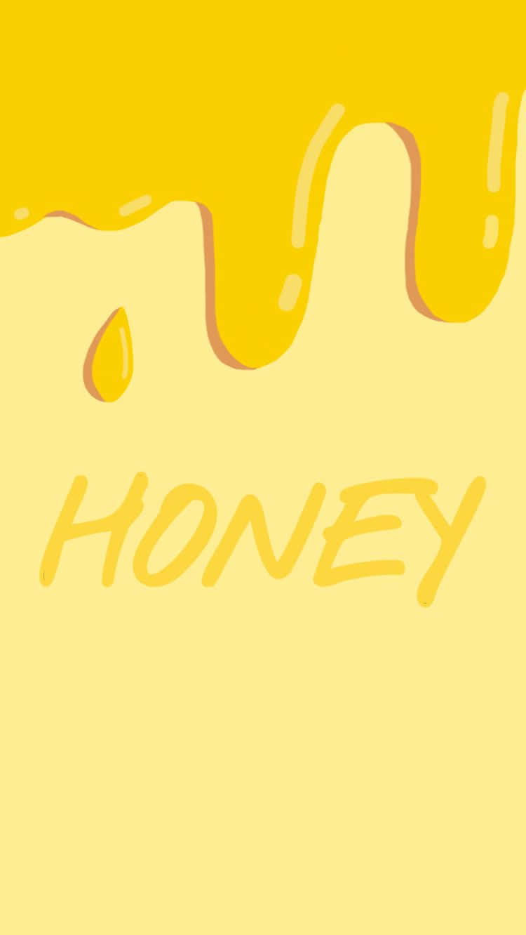 Sød pastelgul dryppende honning Wallpapers