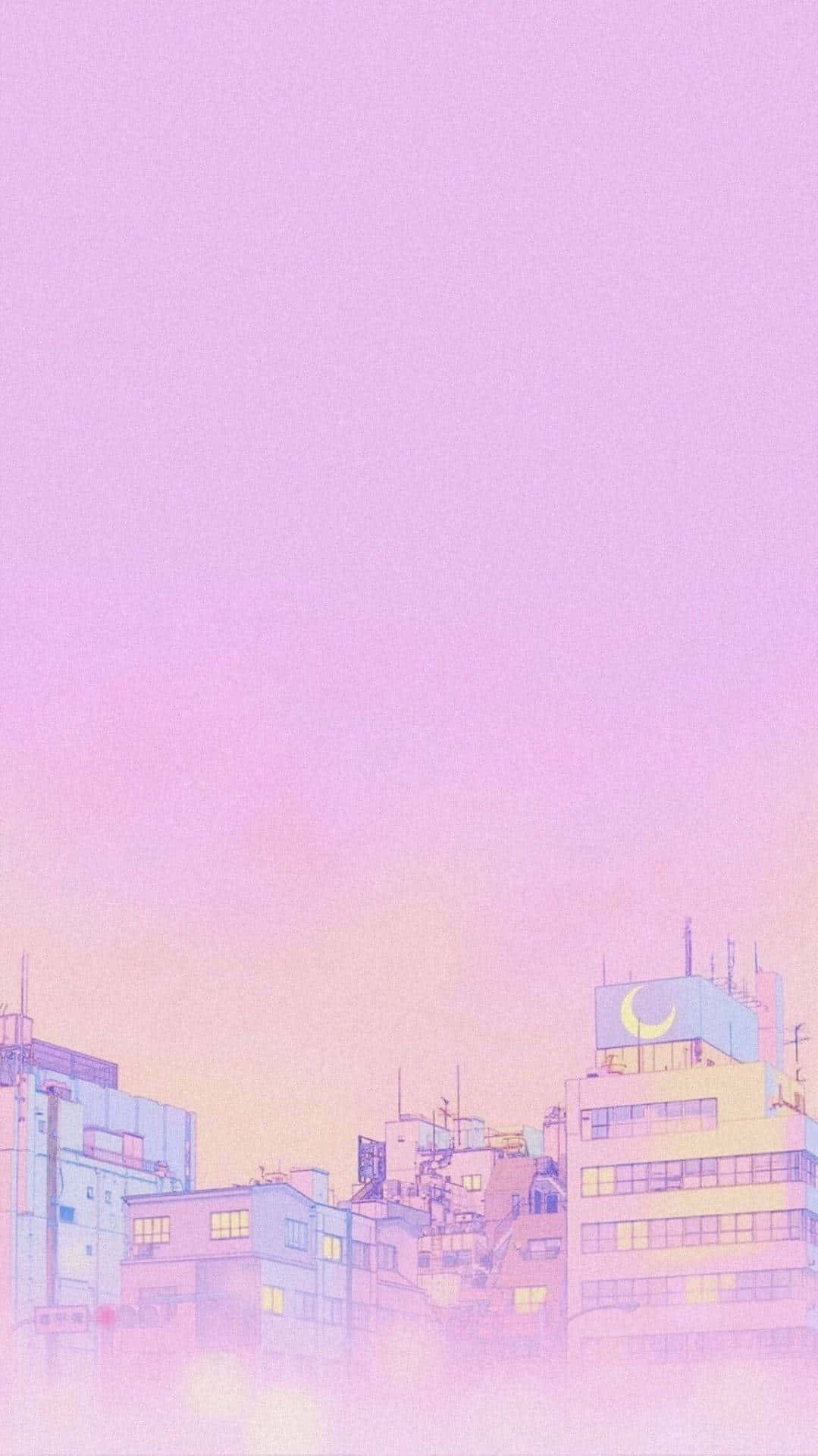 Sød pastelrosa by-telefon Wallpapers