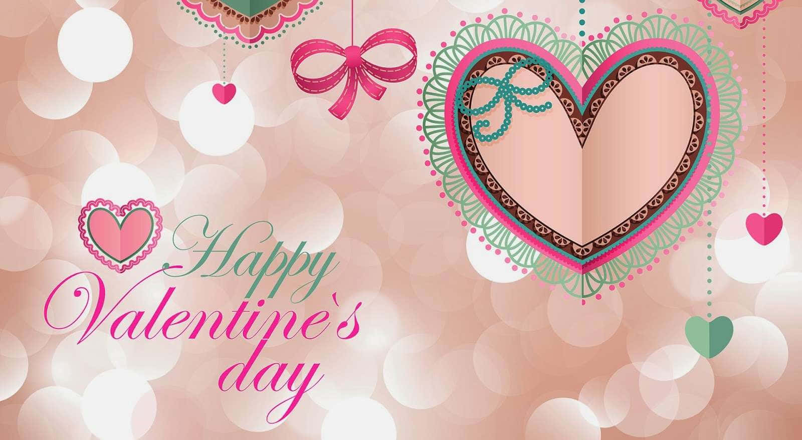 Sød pink Valentinsdagshilsen banner Wallpapers