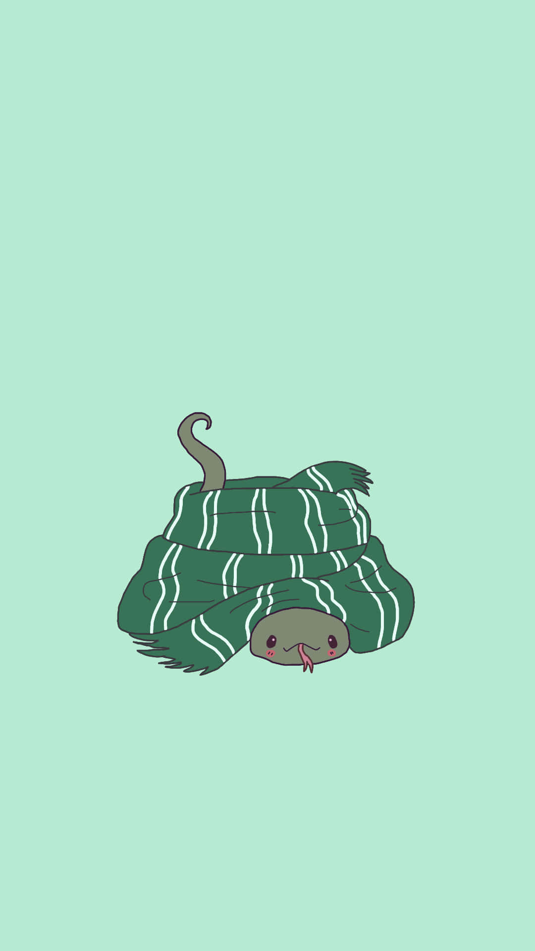Sød Slytherin-slange med tørklæde Wallpapers