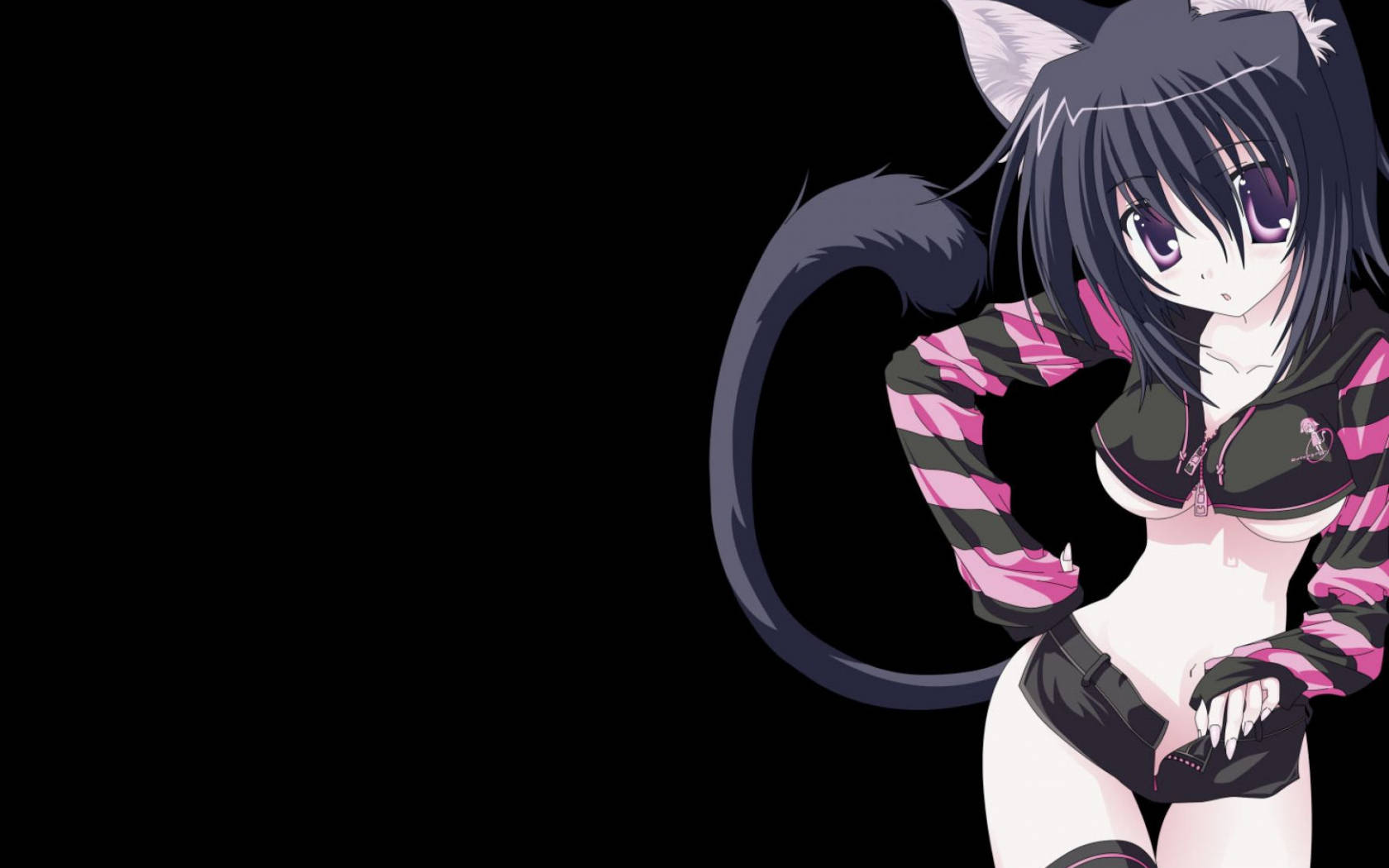 Sød sort anime ulvepige Wallpapers