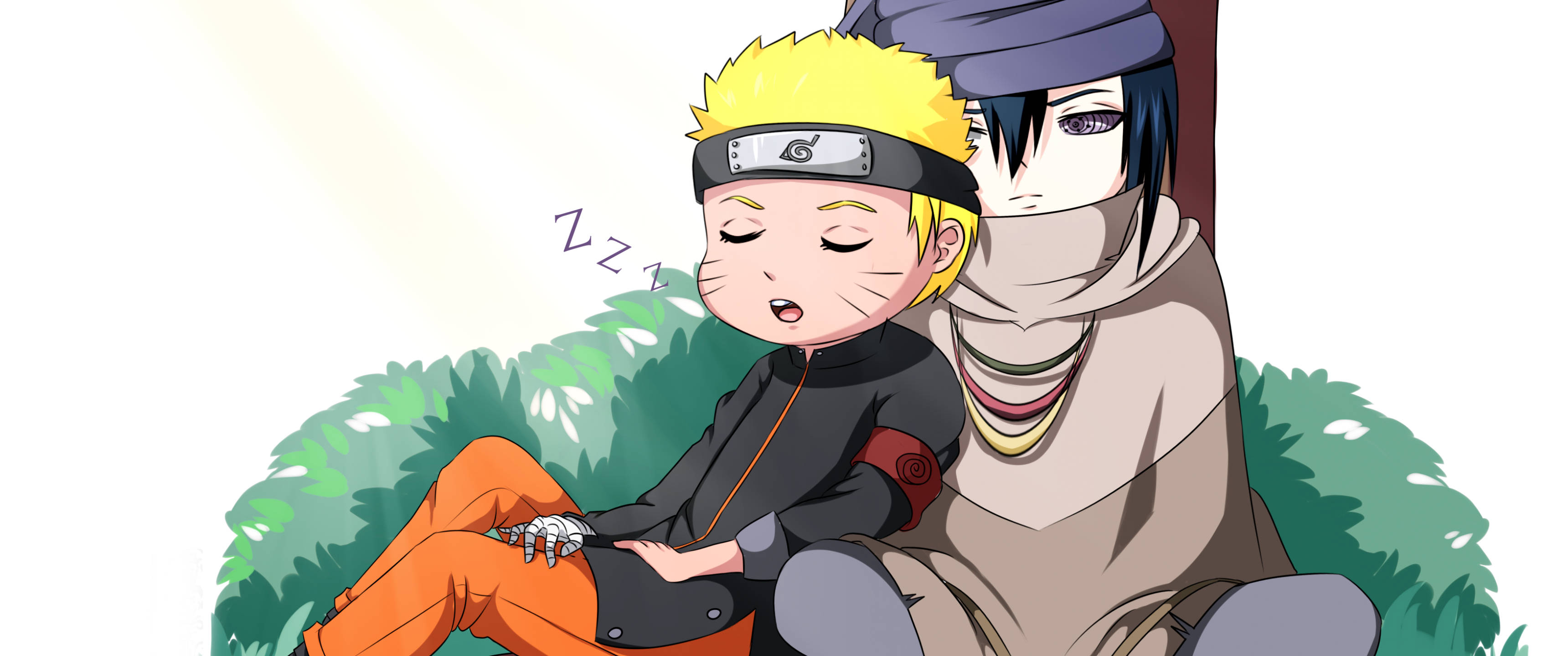 Sød sovende Naruto med Sasuke Wallpapers