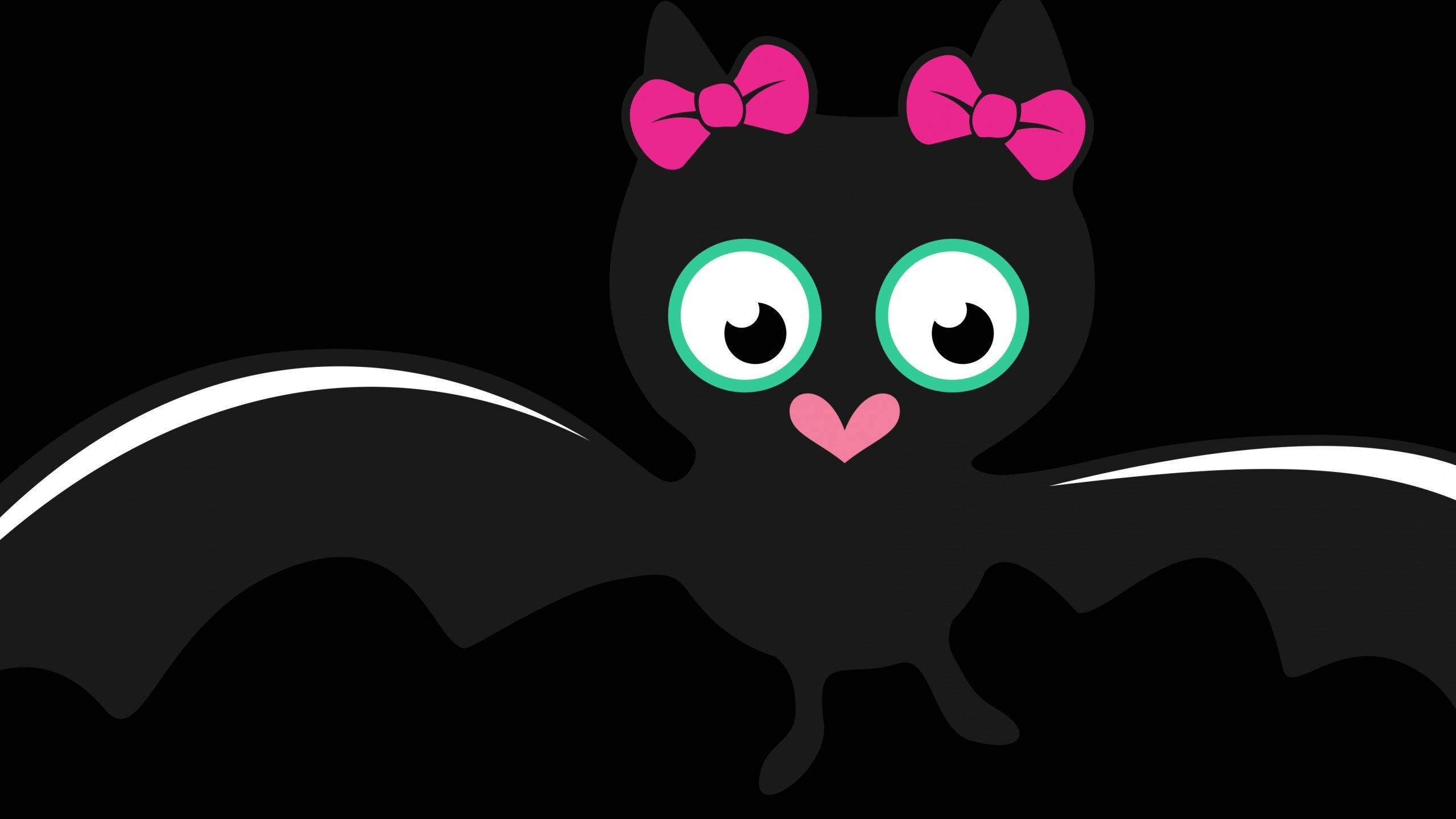 Sød æstetisk Halloween tegneserieflagermus Wallpapers