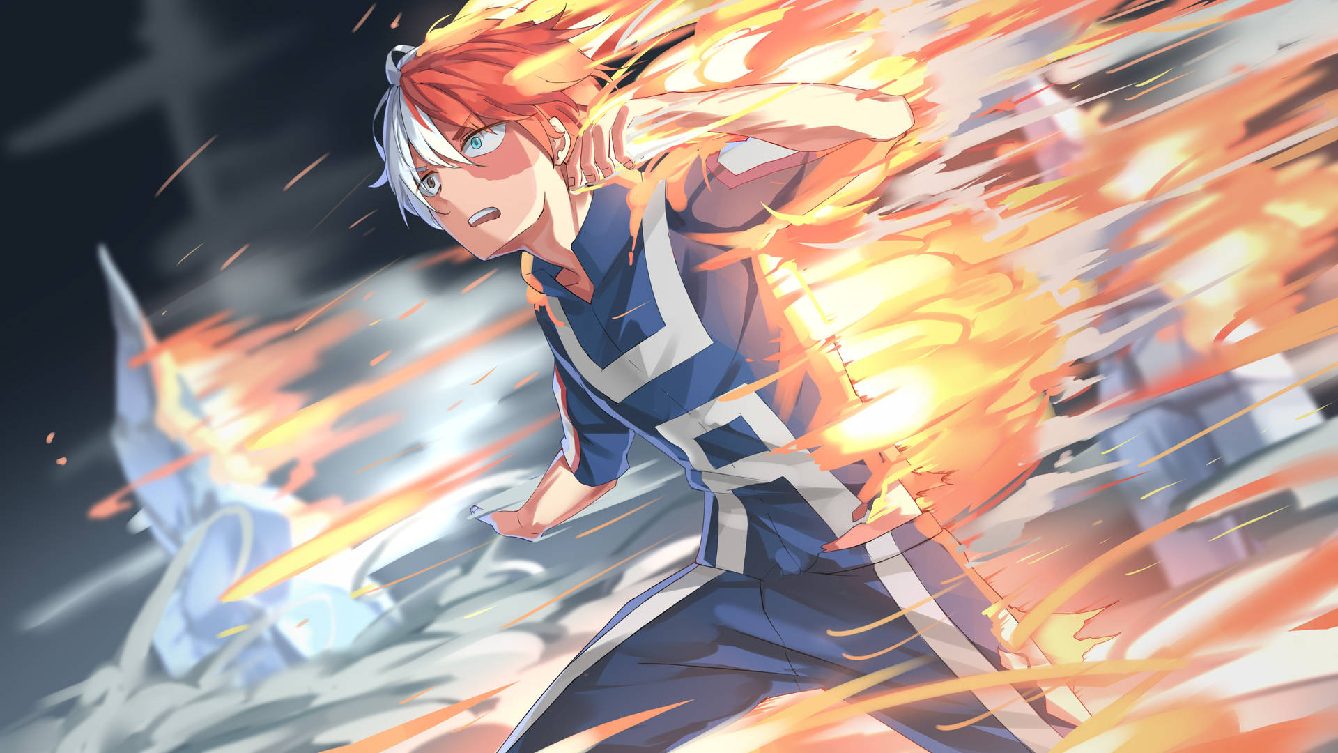 Sød Todoroki med ildkunster Wallpapers