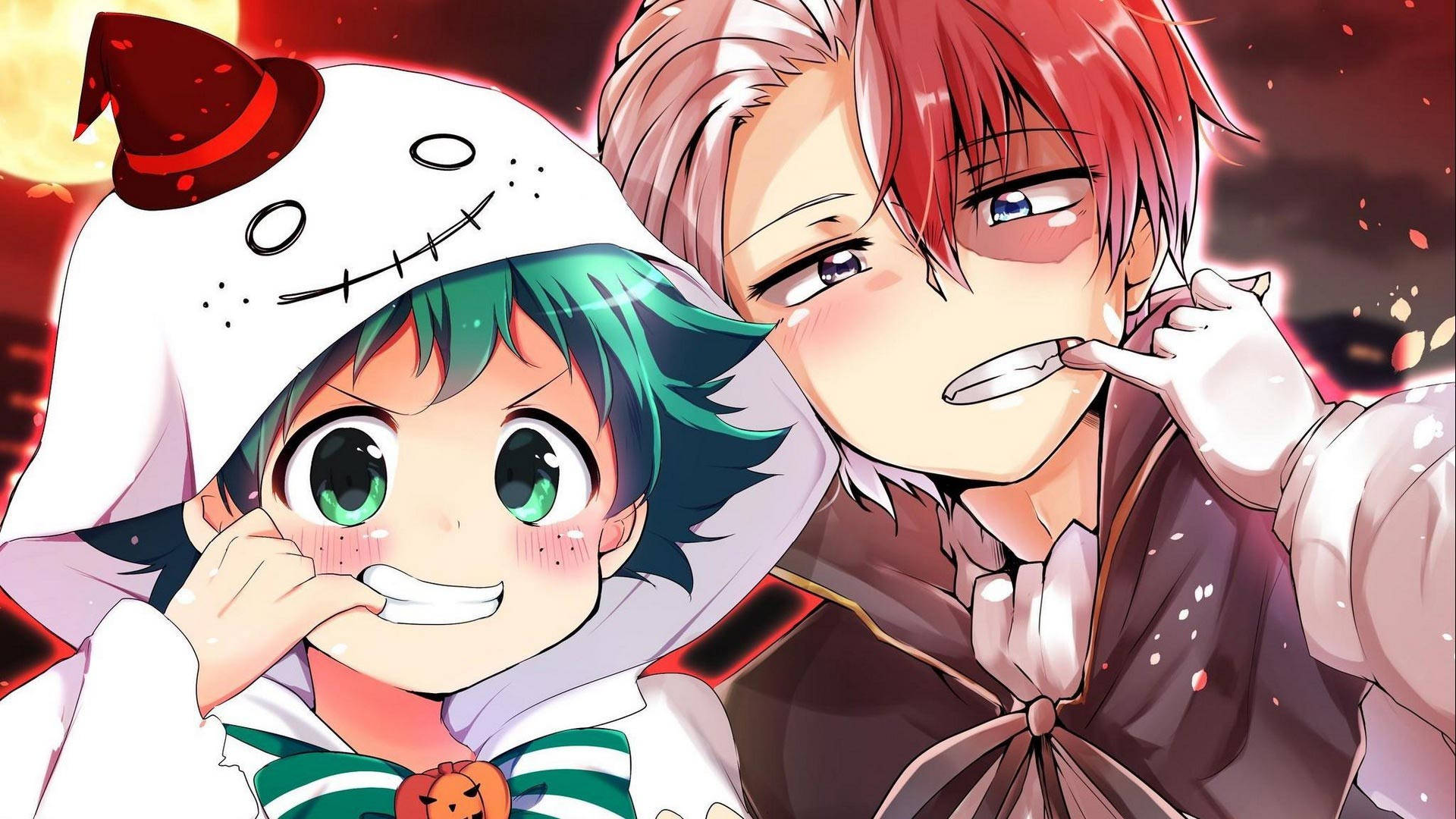 Sød Todoroki med unge Midoriya Wallpapers