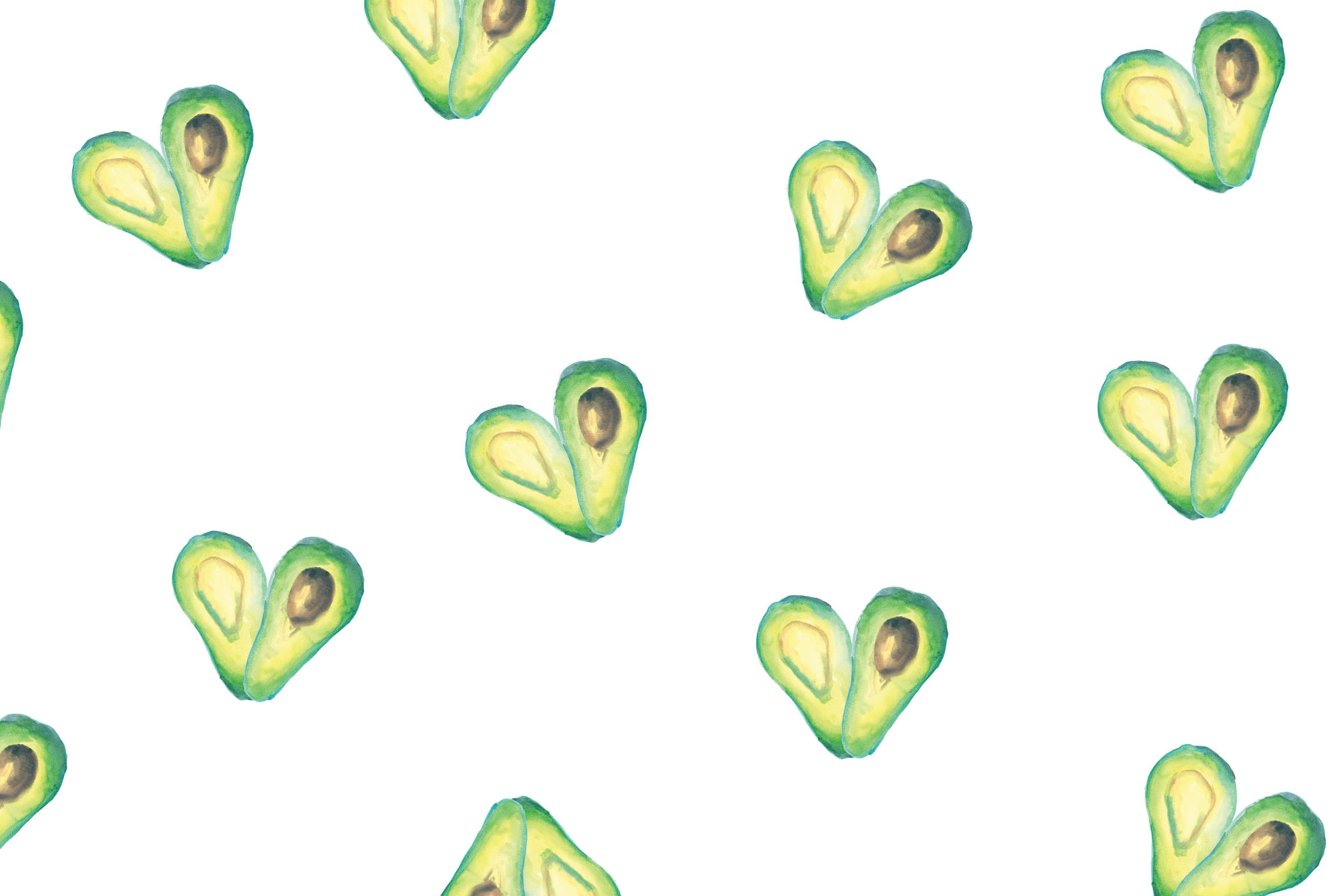 Søde Avocado-Hjerteformer Wallpapers