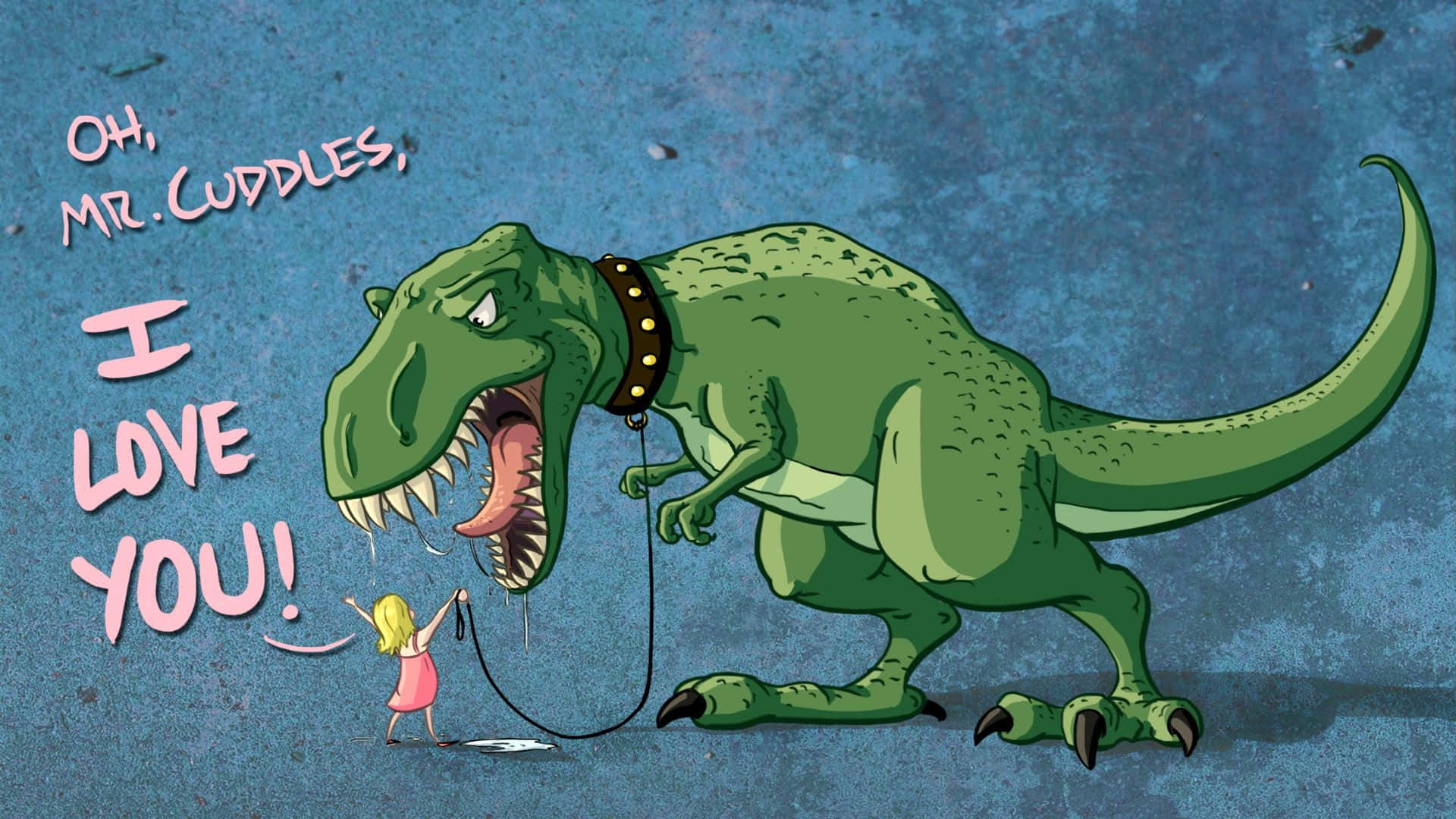 Søde dinosaurvenner nyder en sjov dag Wallpapers