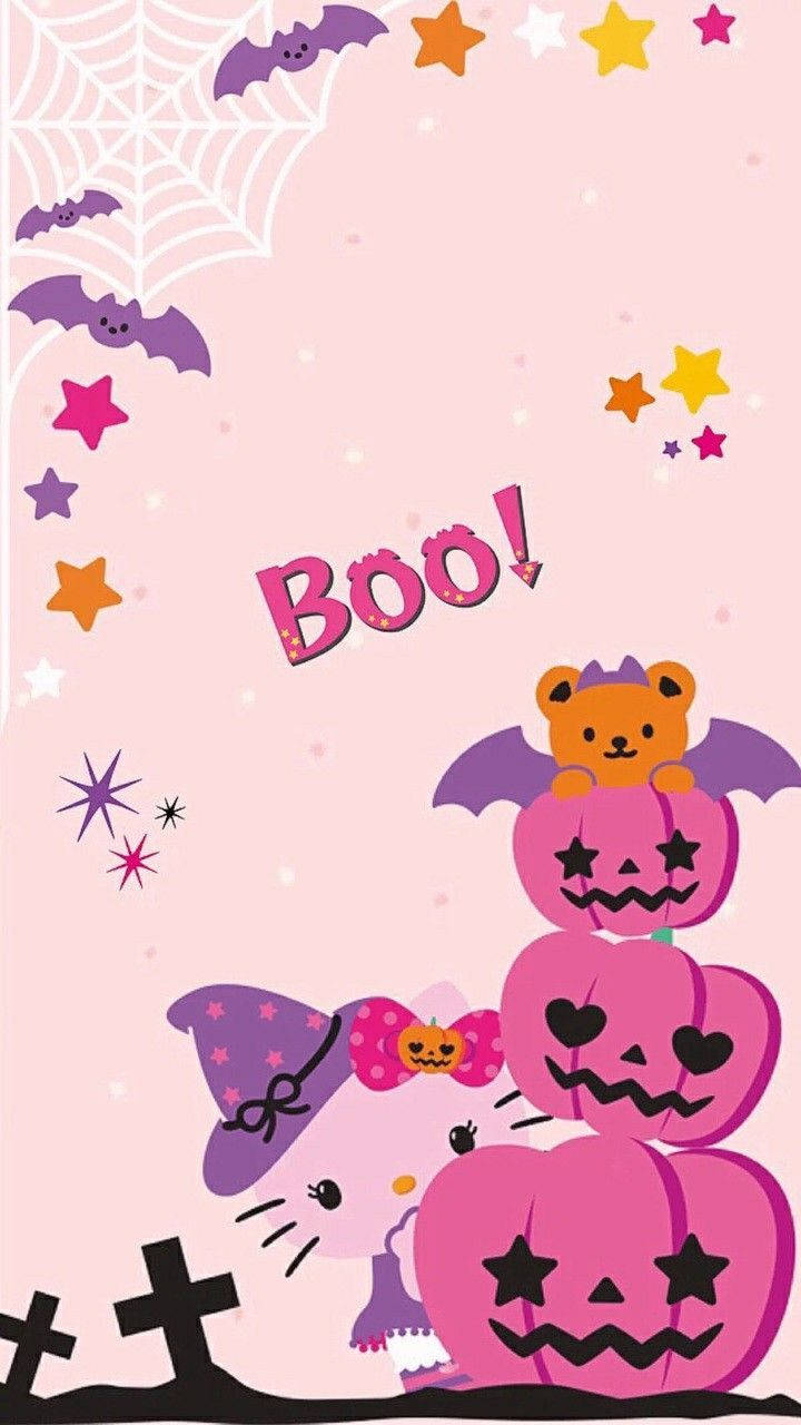 Søde Halloween lyserøde græskar Wallpapers