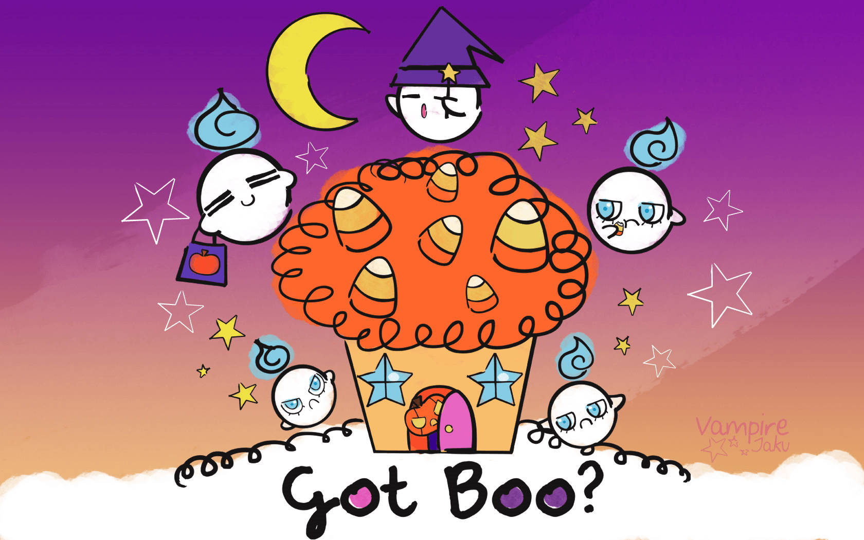 Søde Halloween-spøgelser Wallpapers