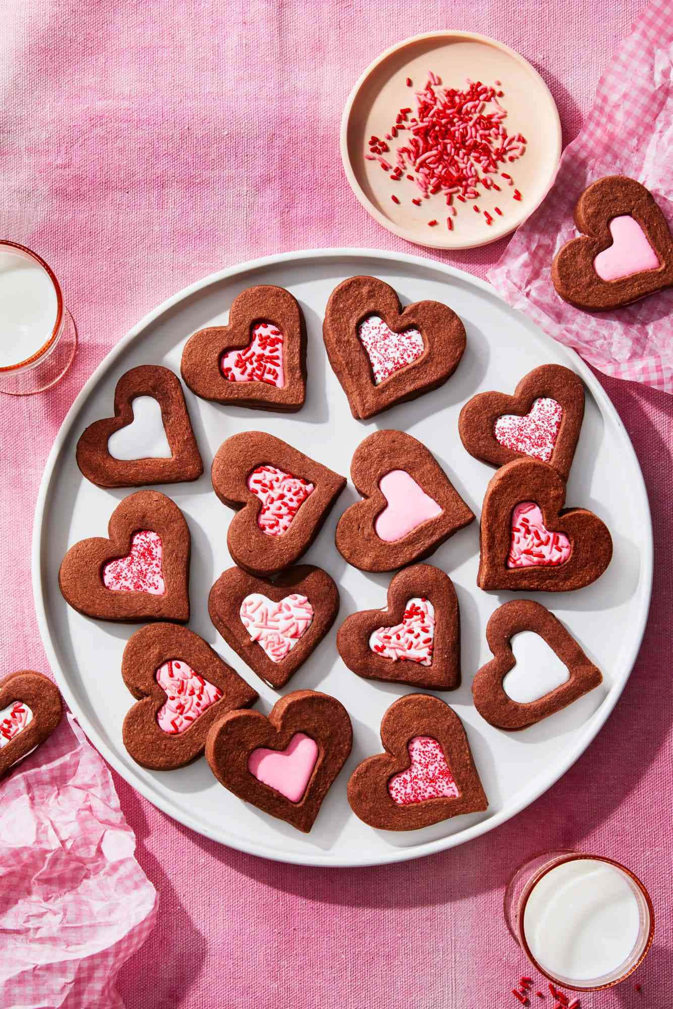 Søde hjertekager til Valentinsdag i pink Wallpapers