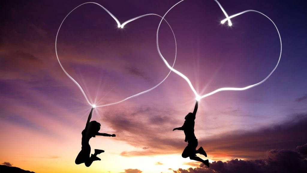 Søde kærlighedshjerte-lys Wallpapers