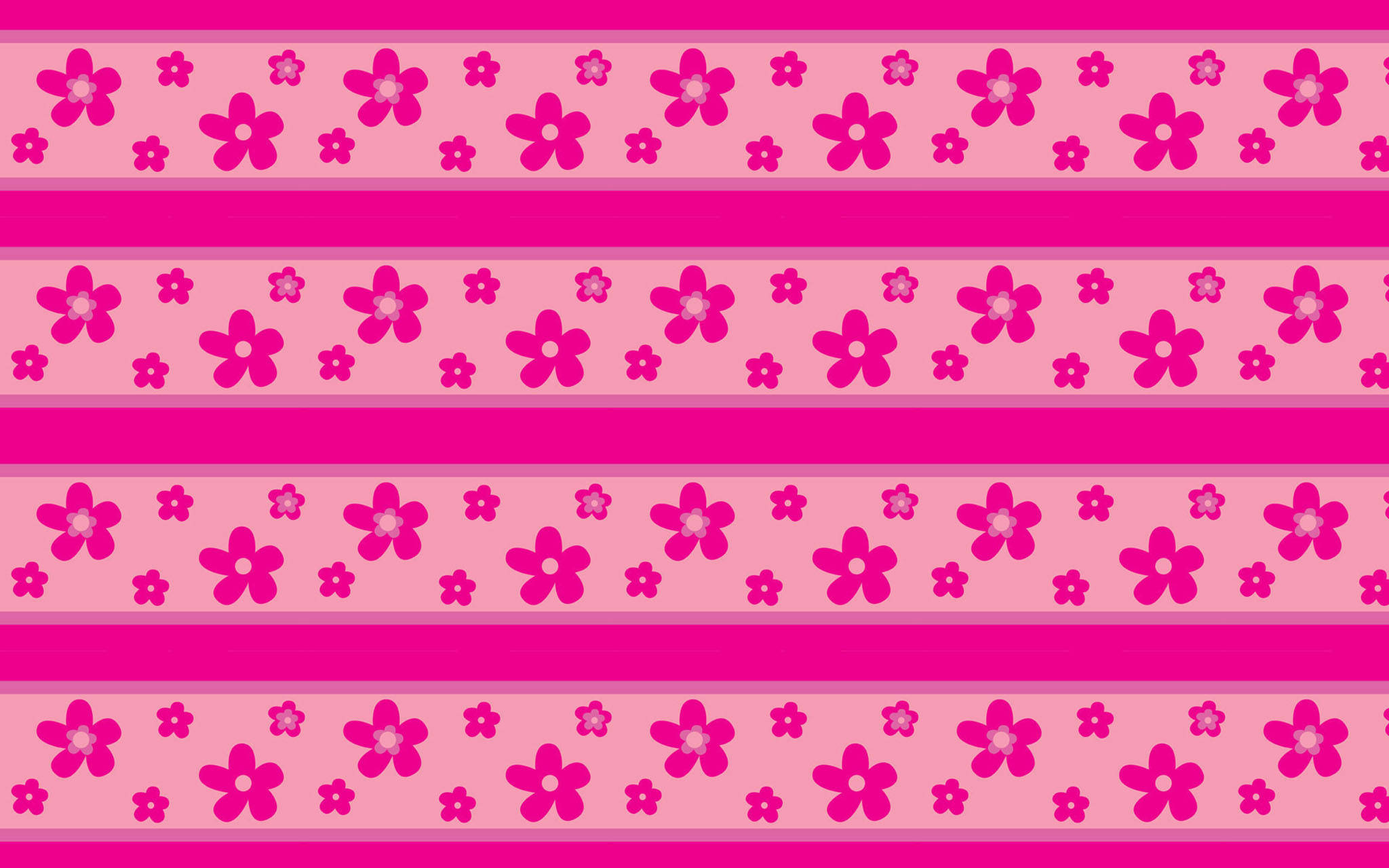 Søde lyserøde blomsterstriber Wallpapers