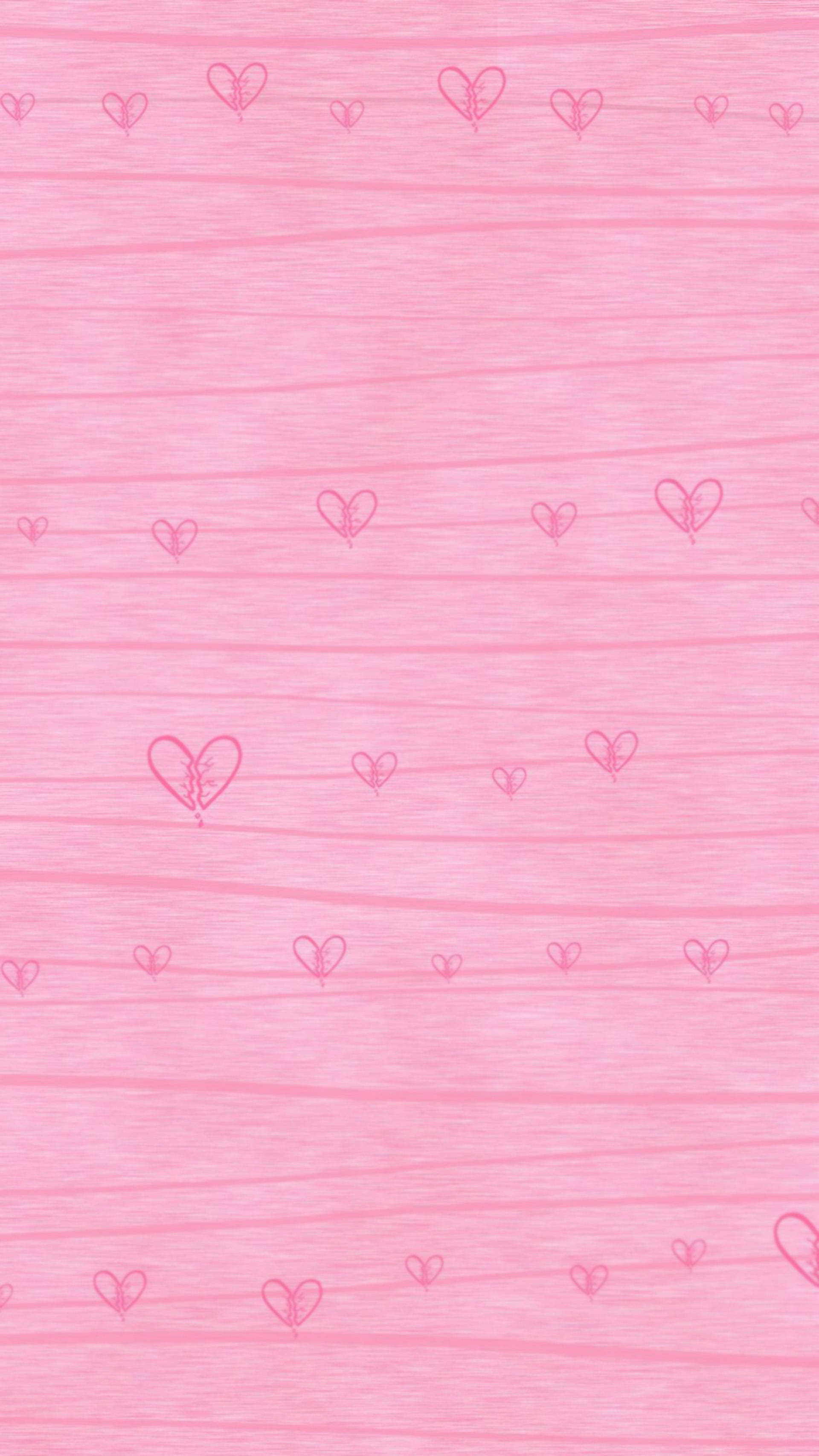 Søde lyserøde knuste hjerter Wallpapers