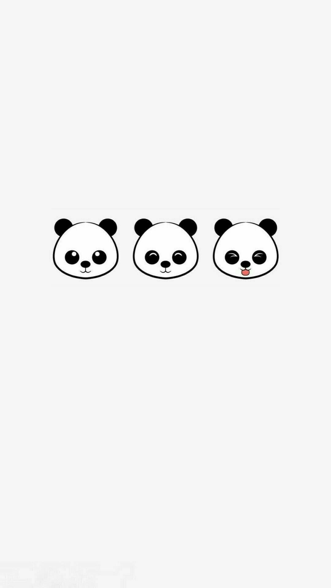 Søde Panda Hoveder iPhone Wallpapers