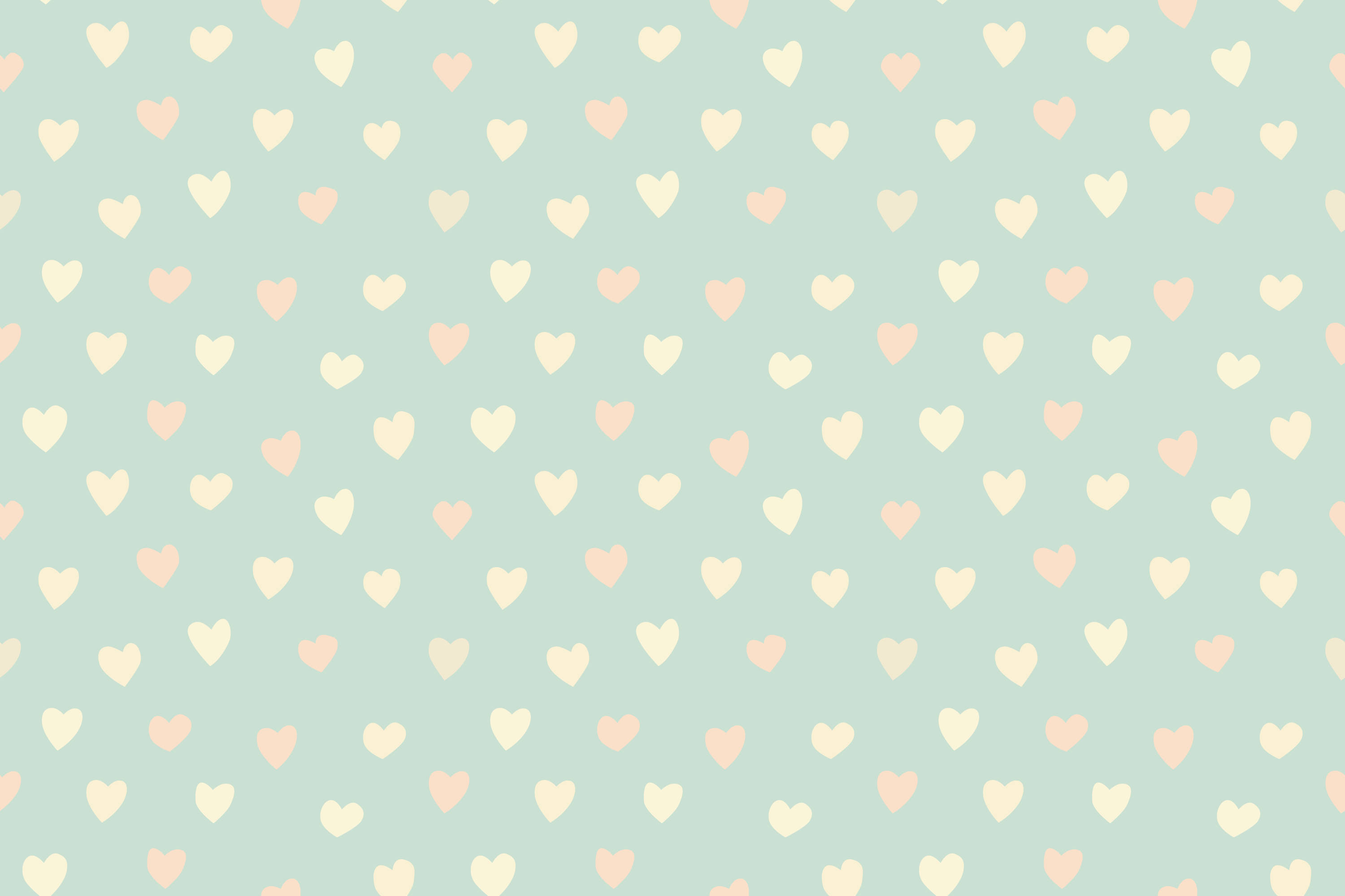 Søde pastelhjerter Wallpapers