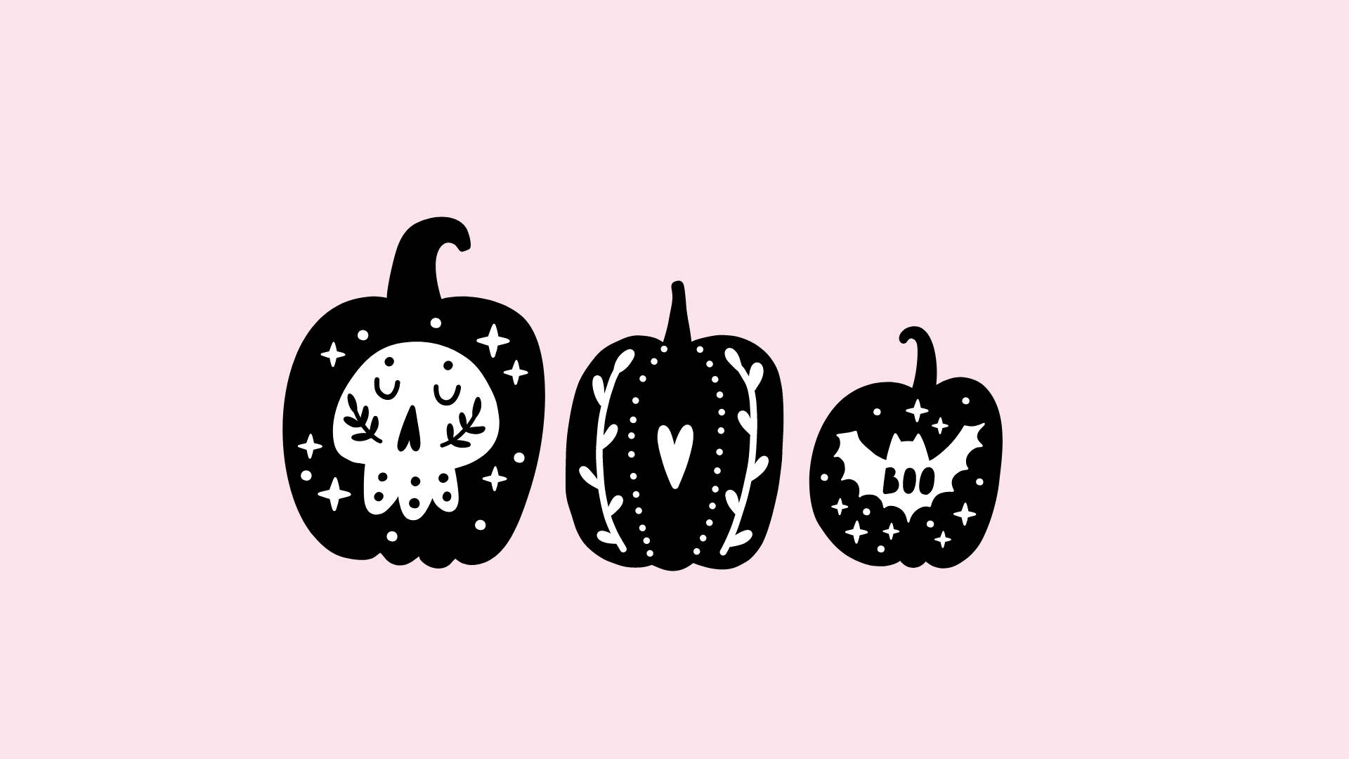 Søde æstetiske Halloween-græskar Wallpapers