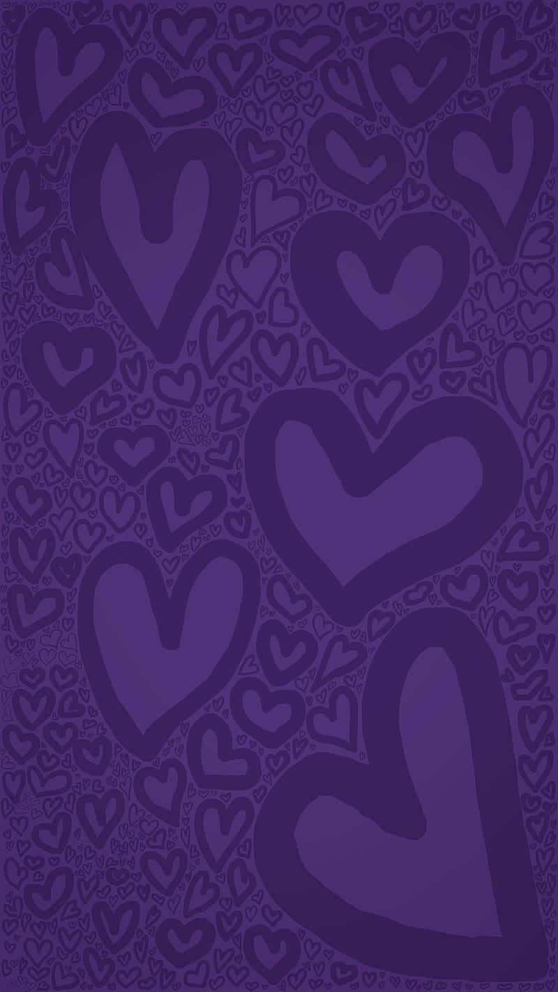 Søde Valentins Lilla Hjertekruseduller Wallpapers