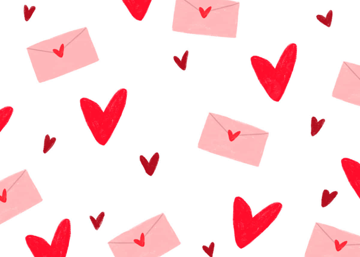 Søde Valentins røde hjerter digital kunst Wallpapers
