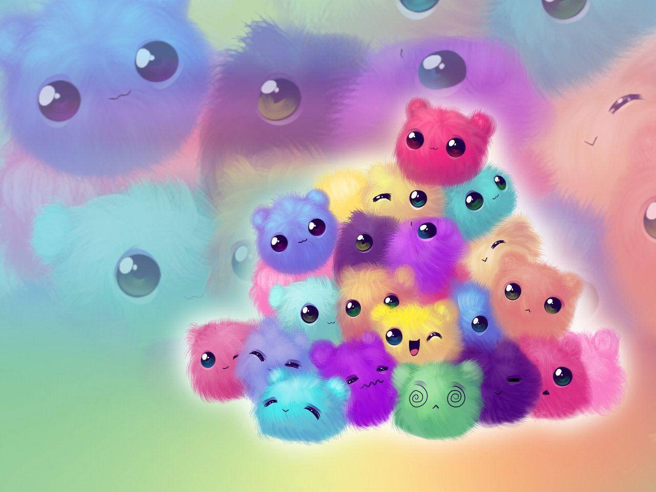 Sødt fluffy dyr til skrivebordet Wallpapers