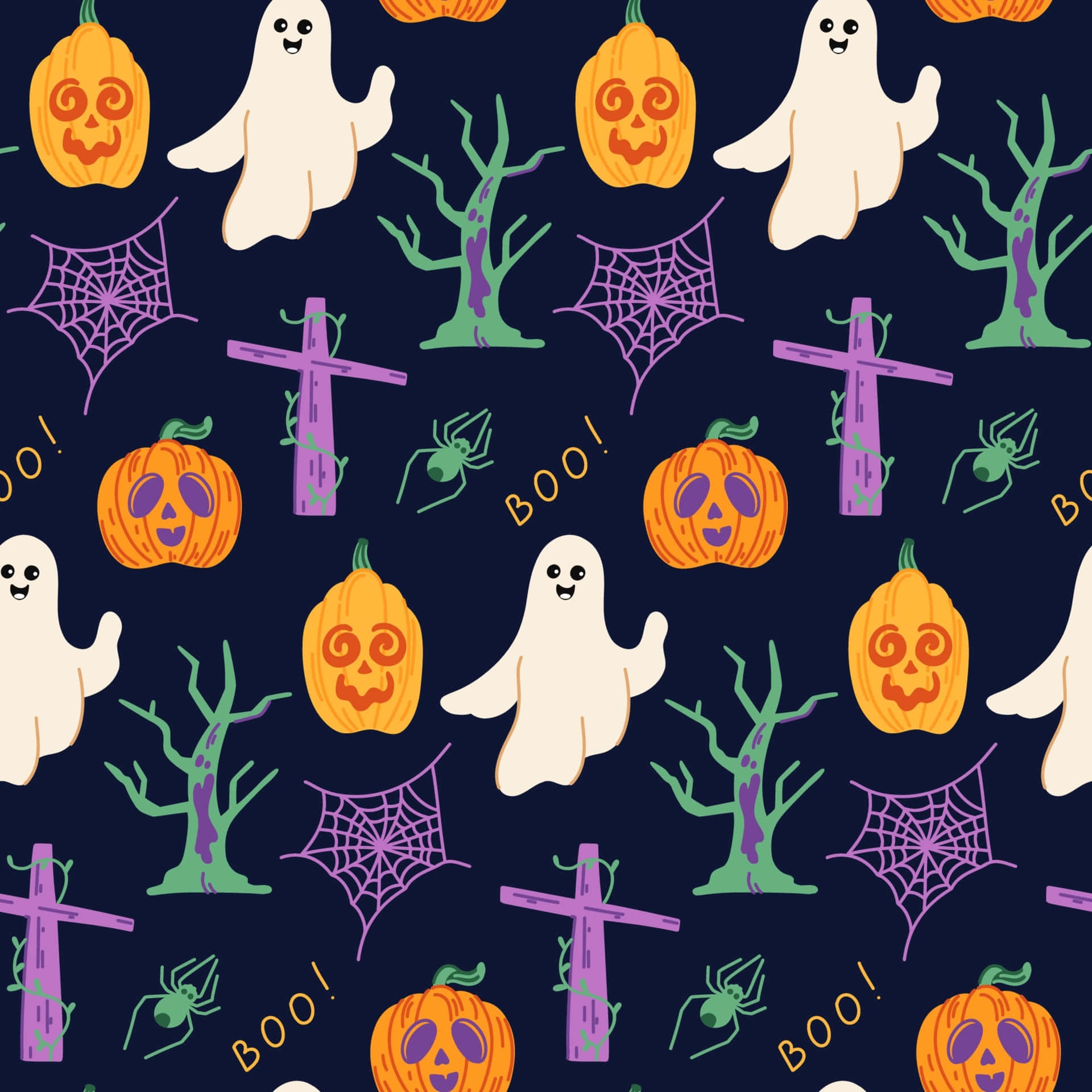 Sødt Halloween-baggrund Wallpapers