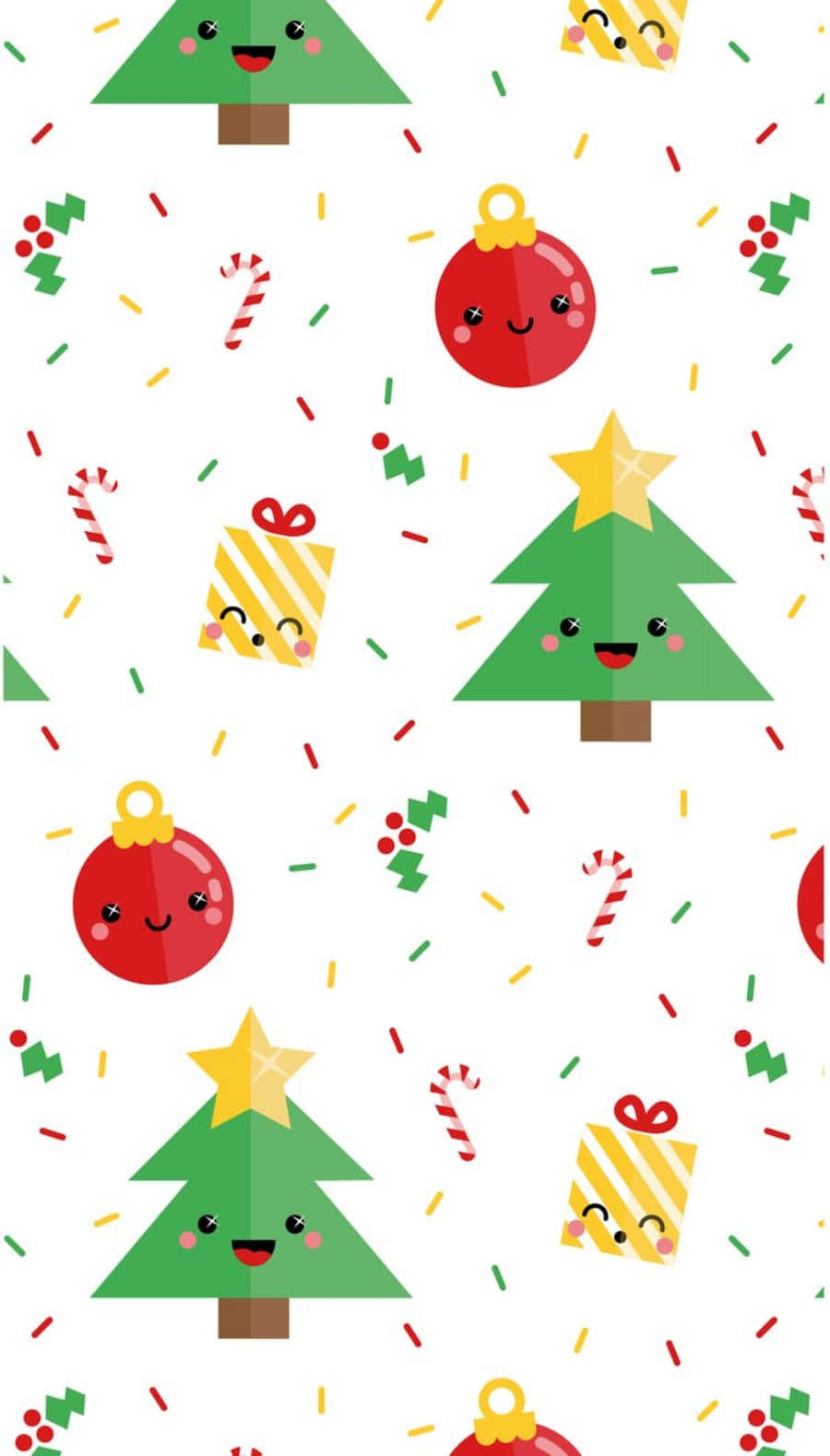 Sødt julemønster til telefon Wallpapers