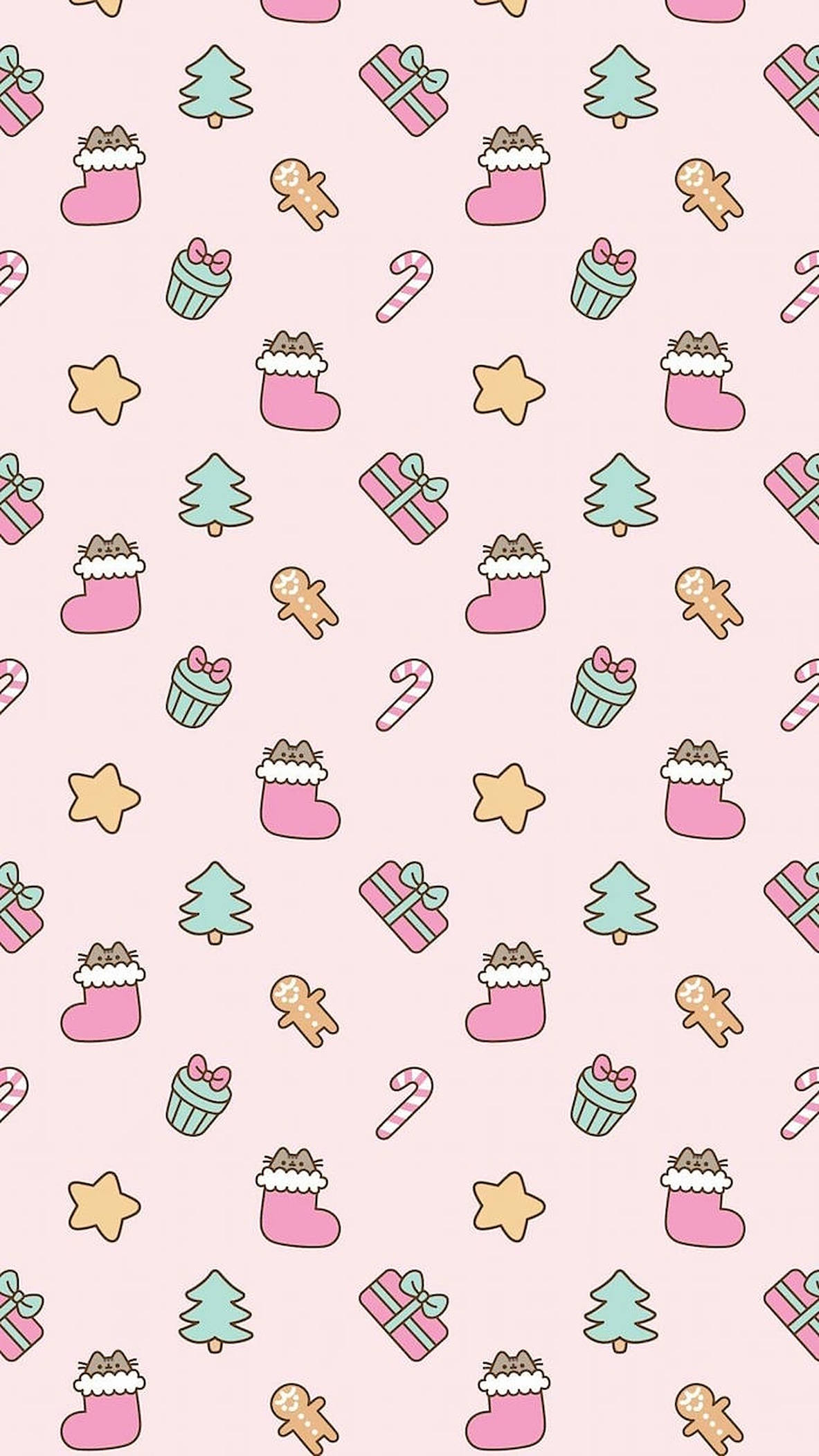 Sødt julepynt mønster Wallpapers