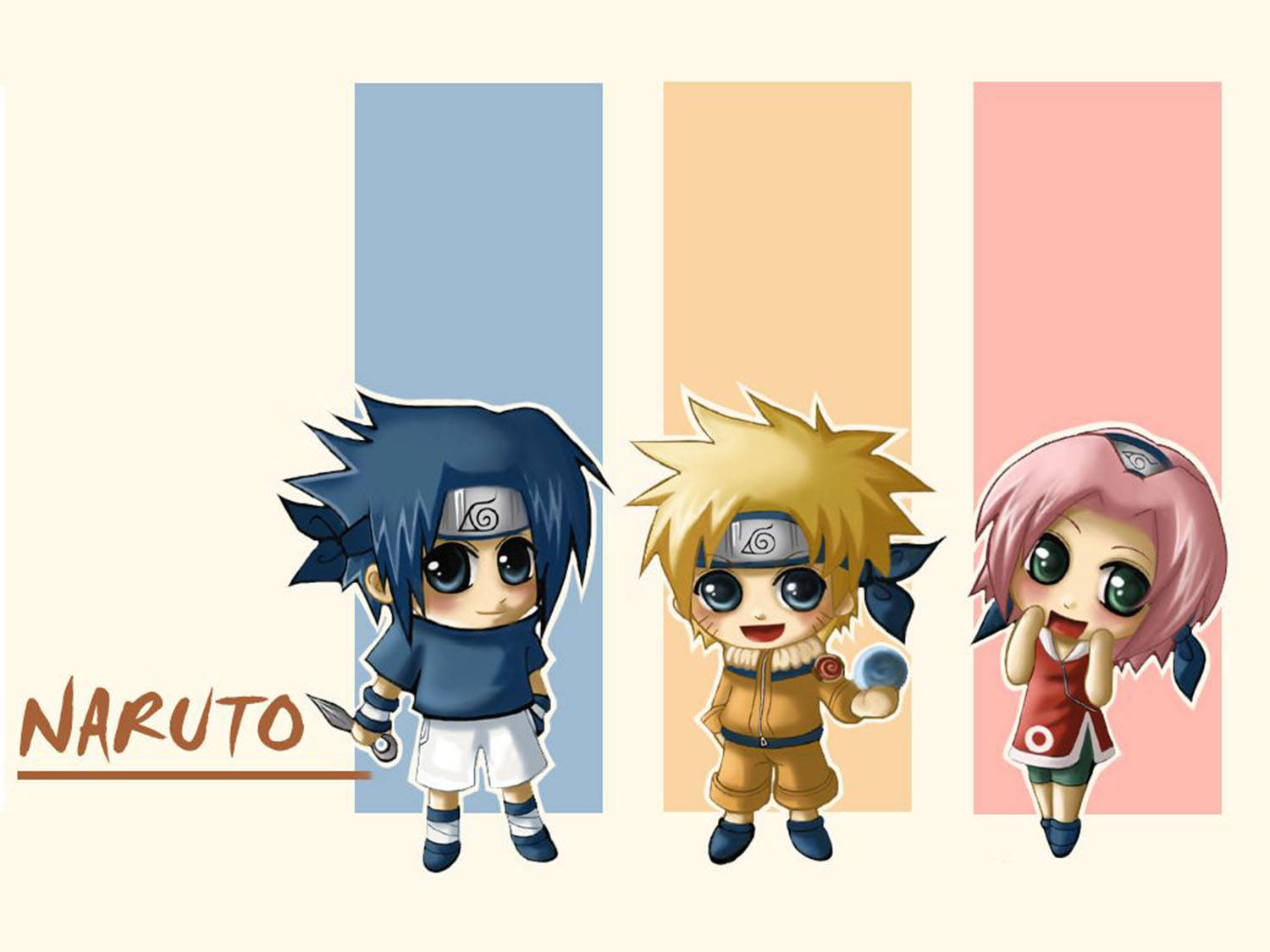 Sødt Naruto stribet design Wallpapers