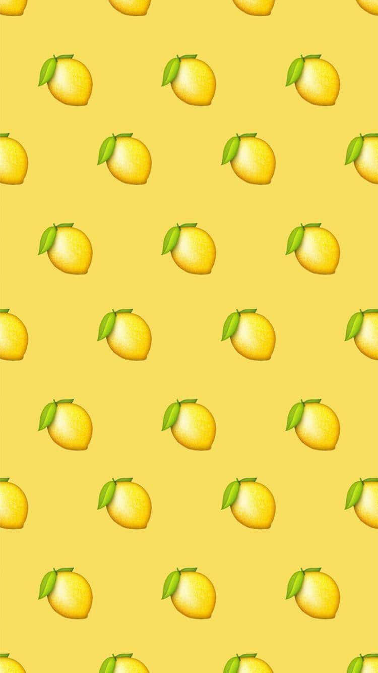 Sødt pastelgult mangomønster Wallpapers