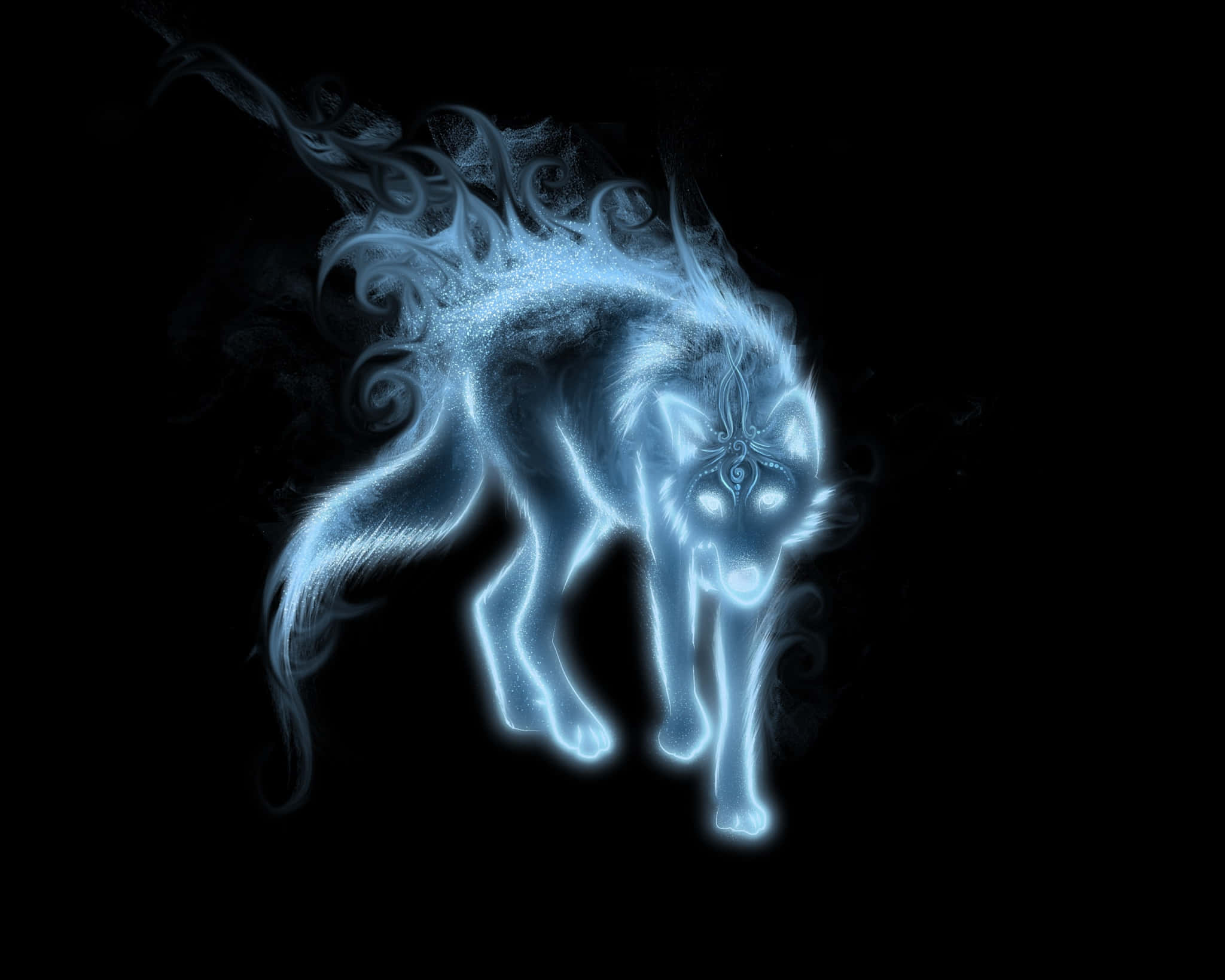 Se mig, jeg føler mig cool og fri, som en ulv i naturen! Wallpapers