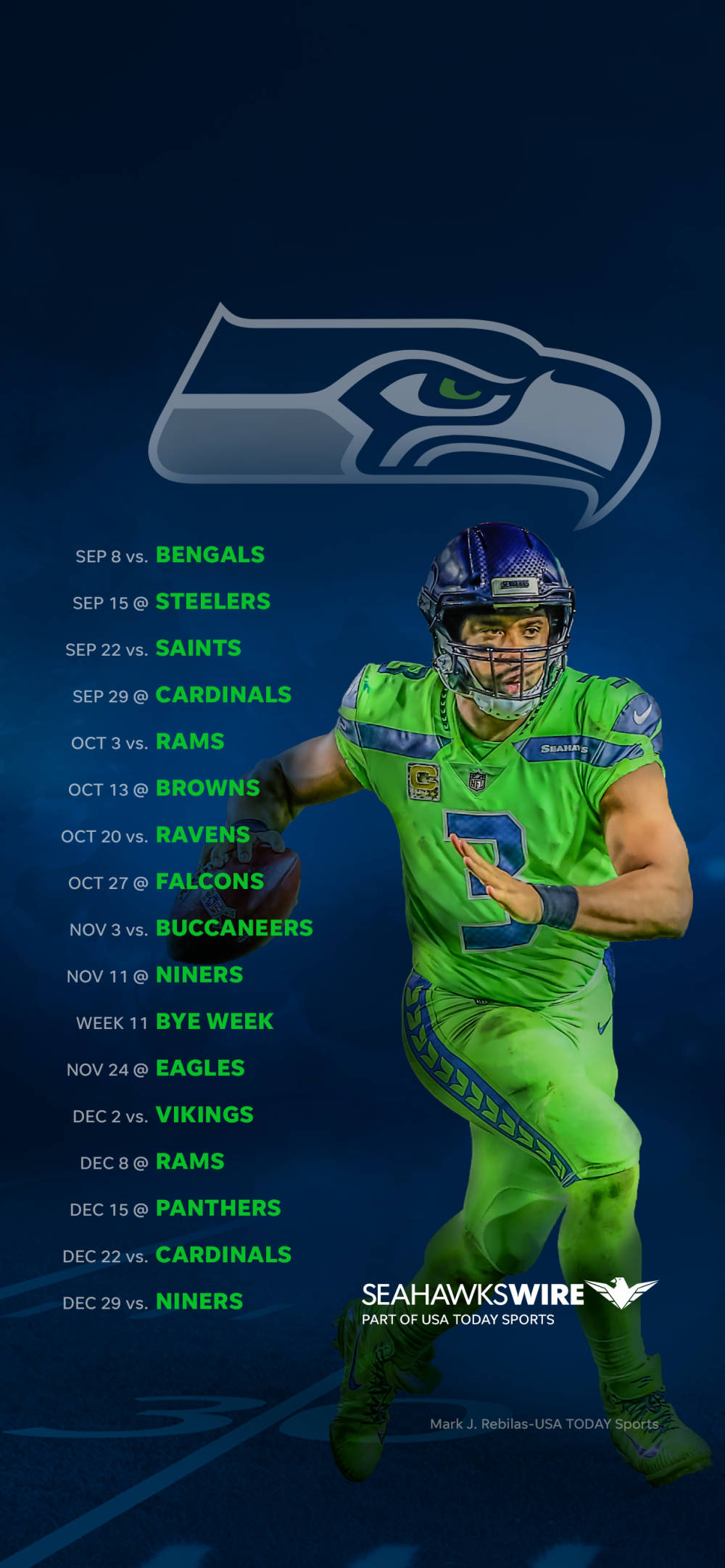 Seattle Seahawks Tidsplan Wallpapers