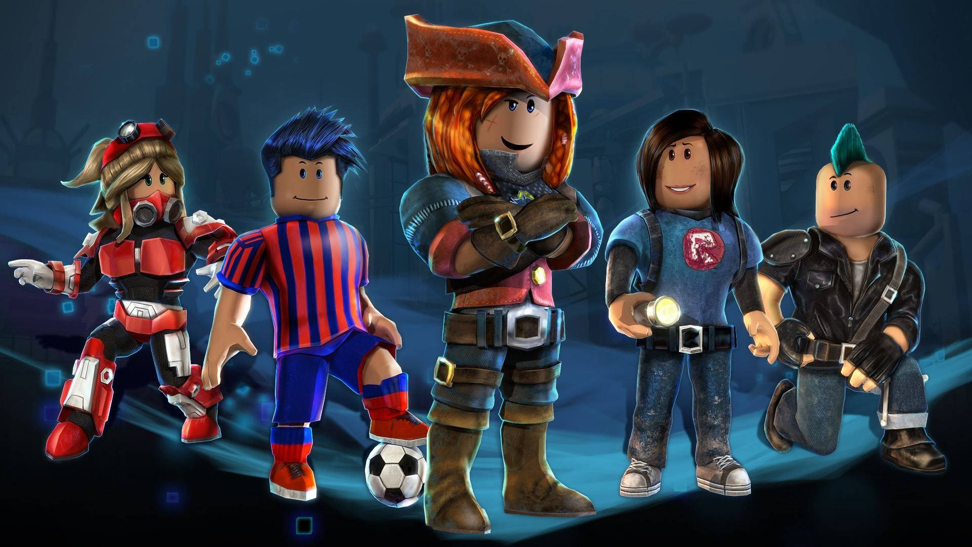 Fantastisk og unikt 3D-baggrundsbillede af avatardesigns i Roblox. — Roblox Wallpapers