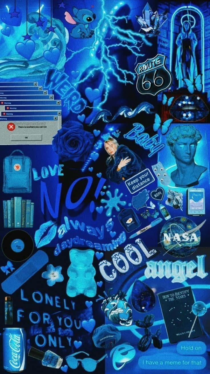 Sej blå skurk collage Wallpapers