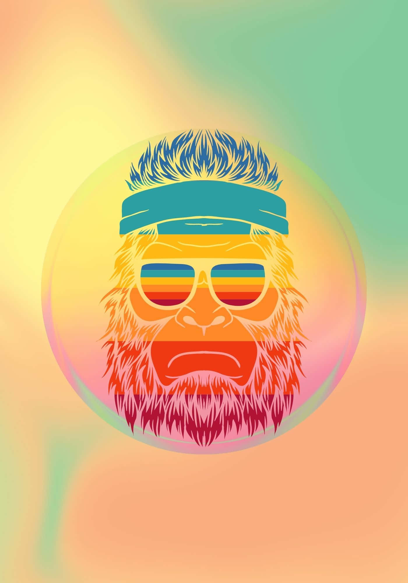 Sej Gorilla i Solbriller Baggrund Wallpapers