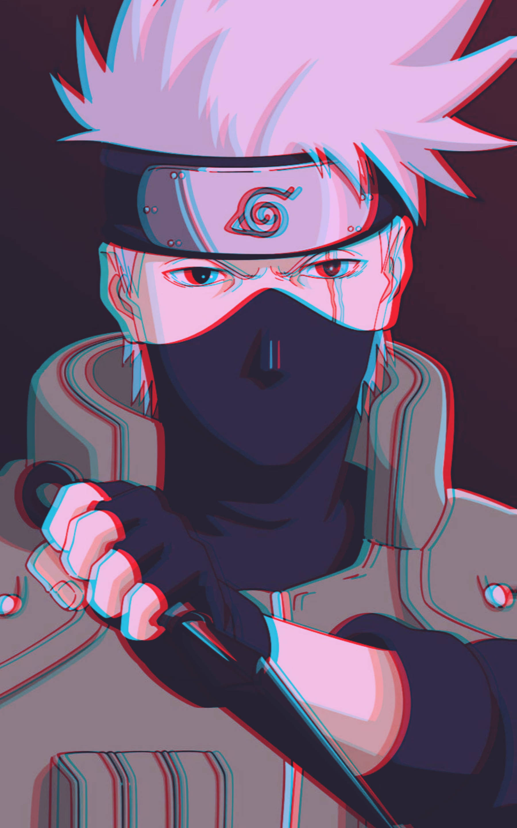 Sej Kakashi Glitch Art Wallpapers