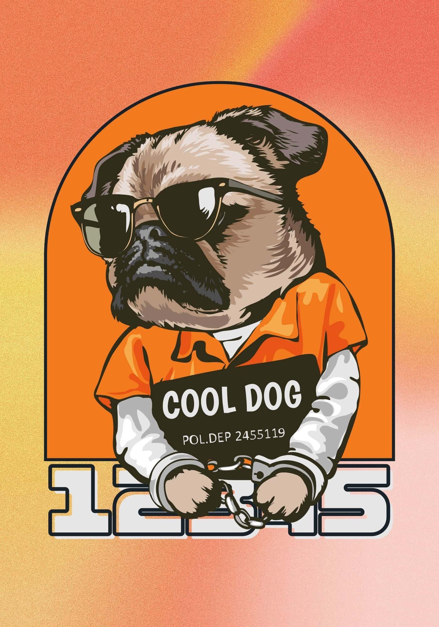 Sej orange mops baggrund Wallpapers