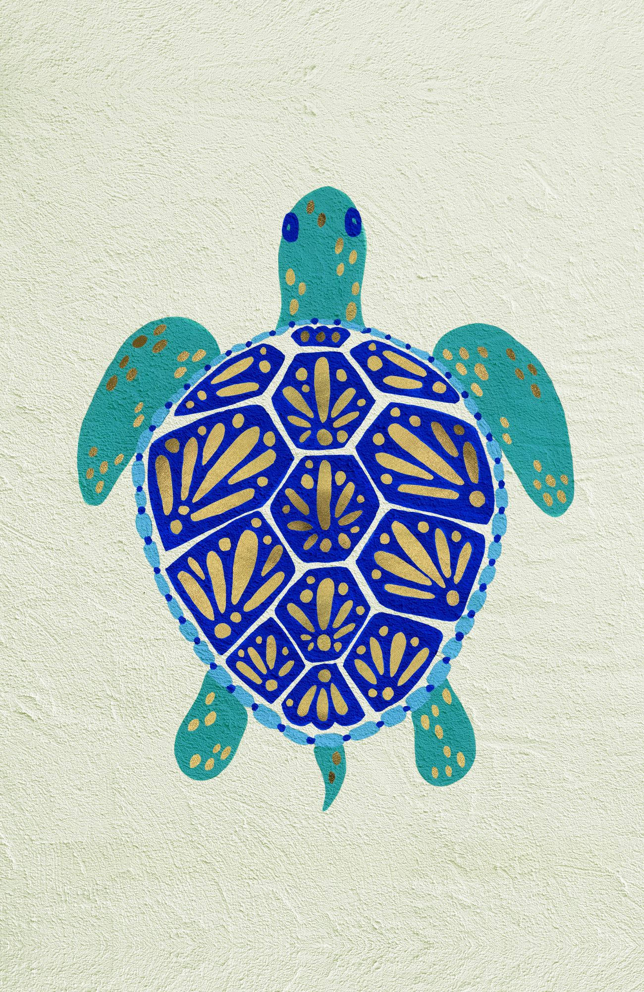 Sej skildpadde maleri Wallpapers