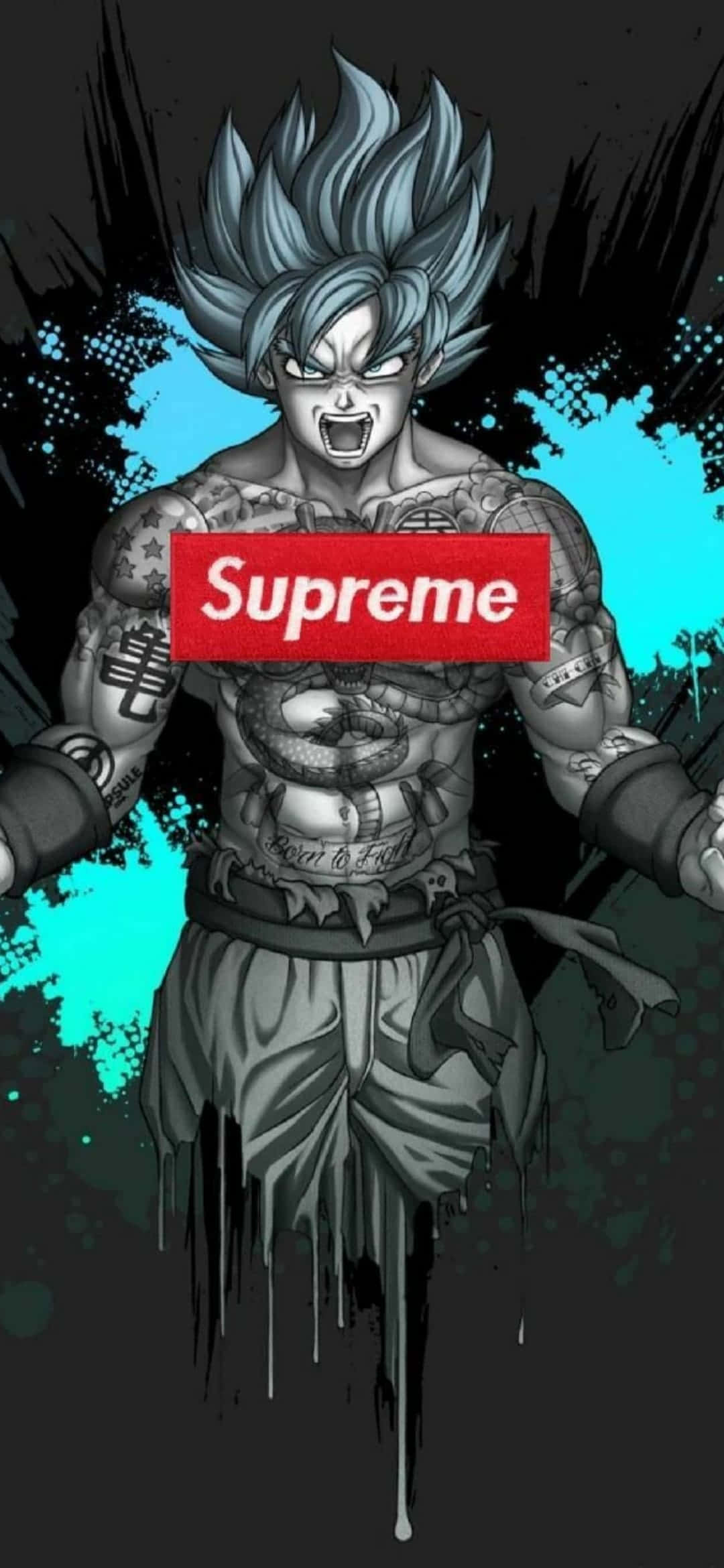 Sej Supreme Drip Goku Digital Kunst Wallpapers