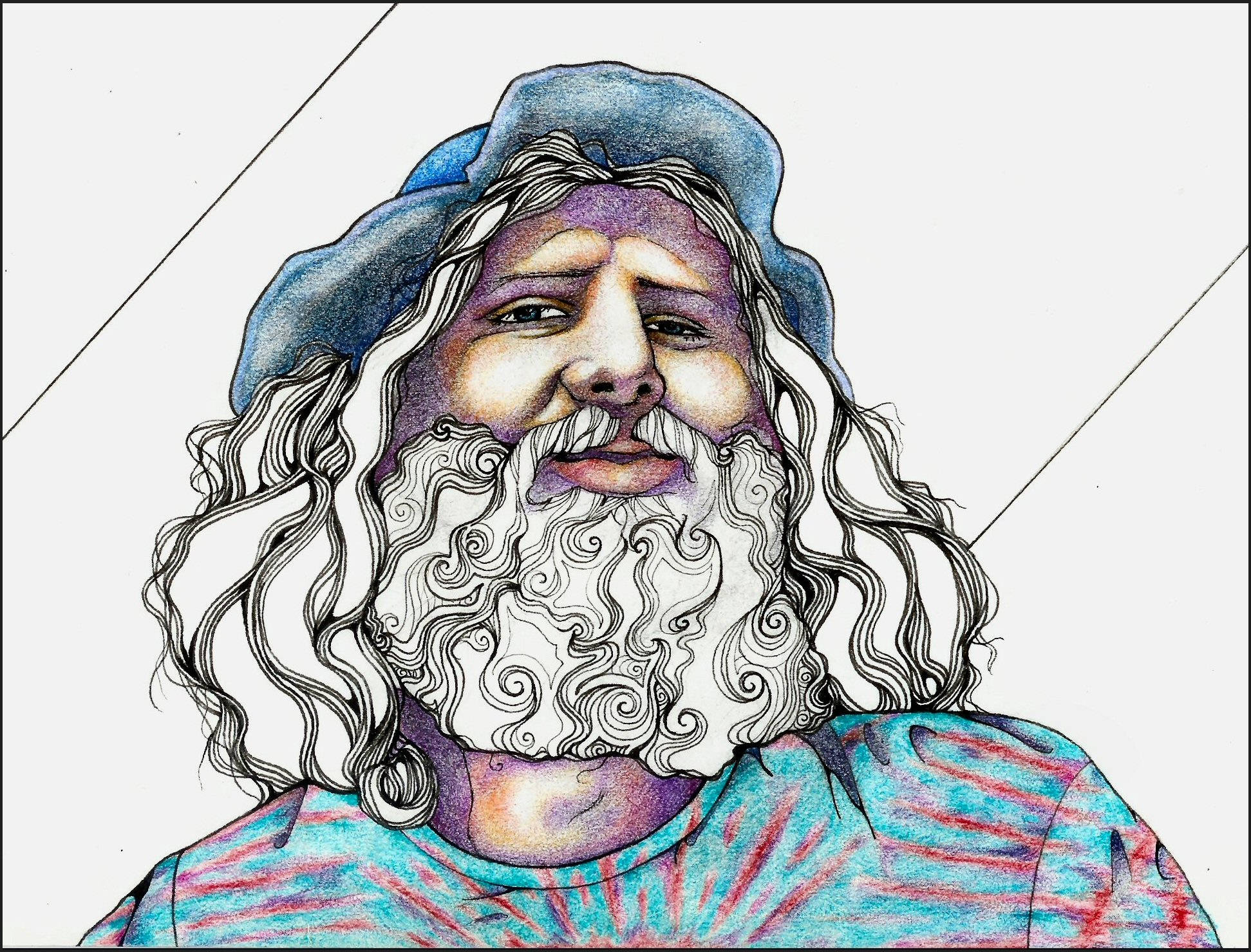 Sej tegning af gammel mand Wallpapers